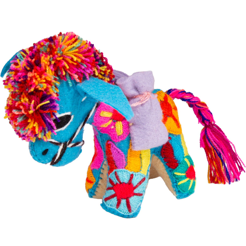 Donkey Hand-Embroidered Stuffed Animal