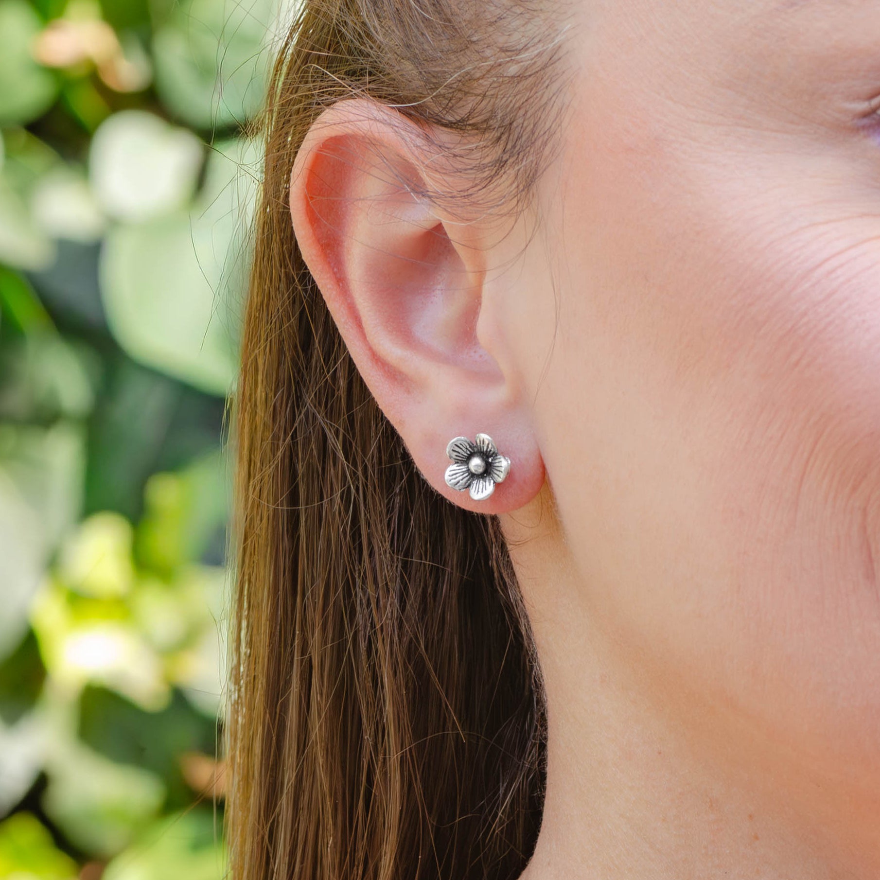 Sterling Silver Florecita Earrings