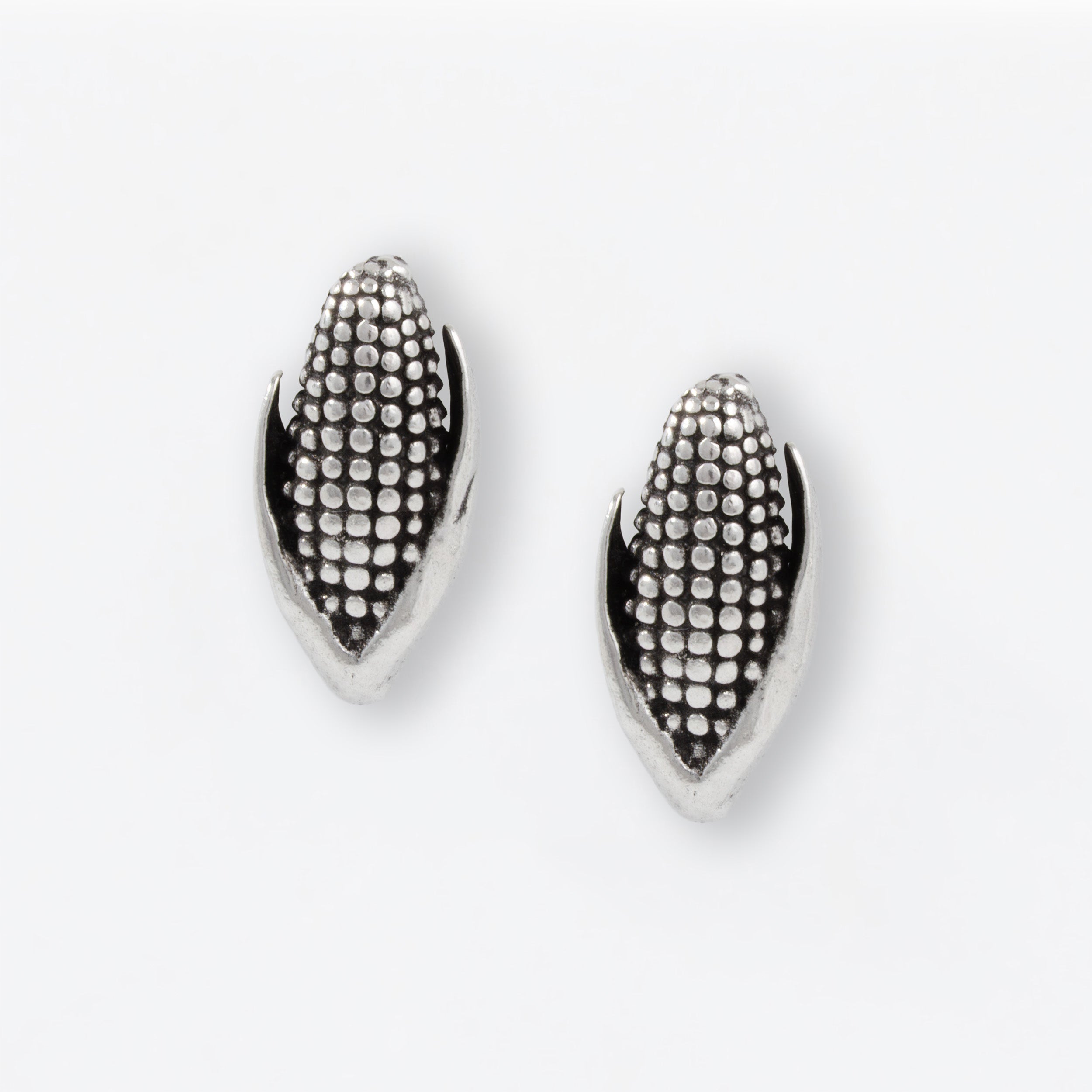 Sterling Silver Corn Earrings