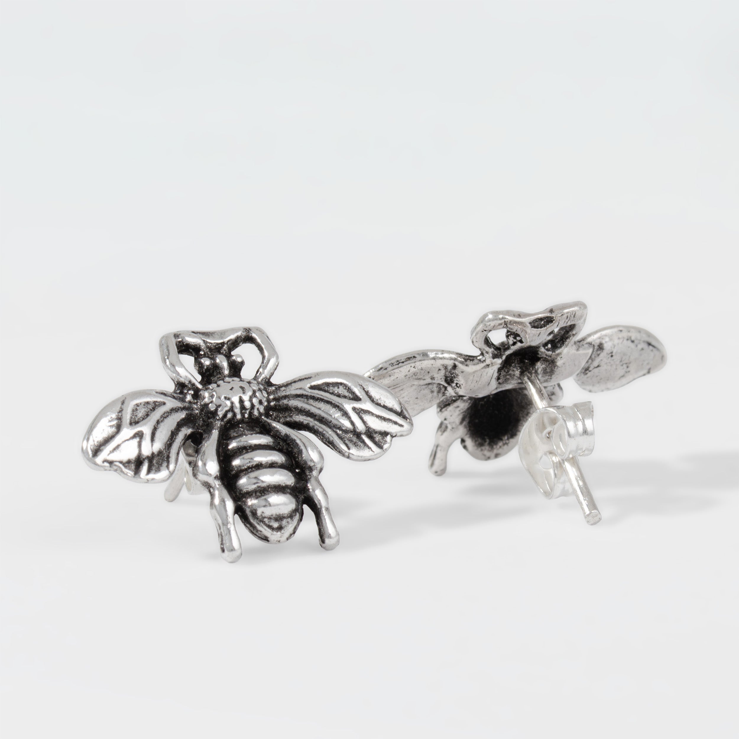 Sterling Silver Bee Earrings