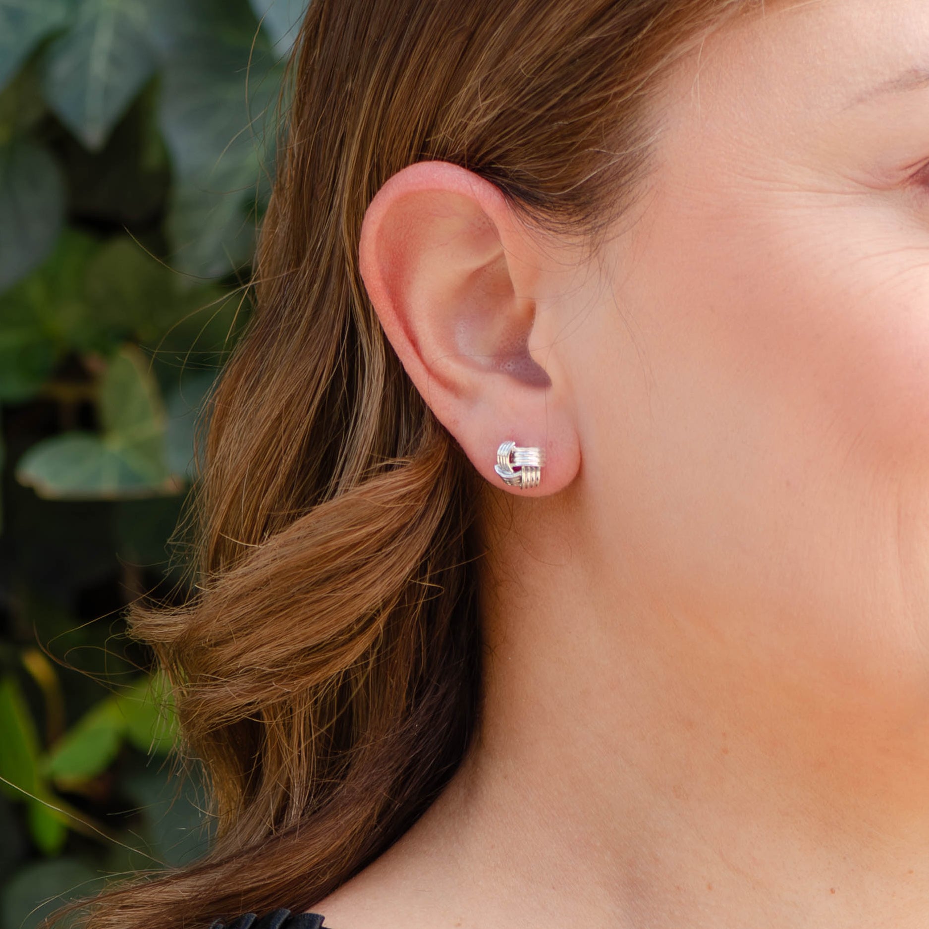 Sterling Silver Nudo de Amor Earrings