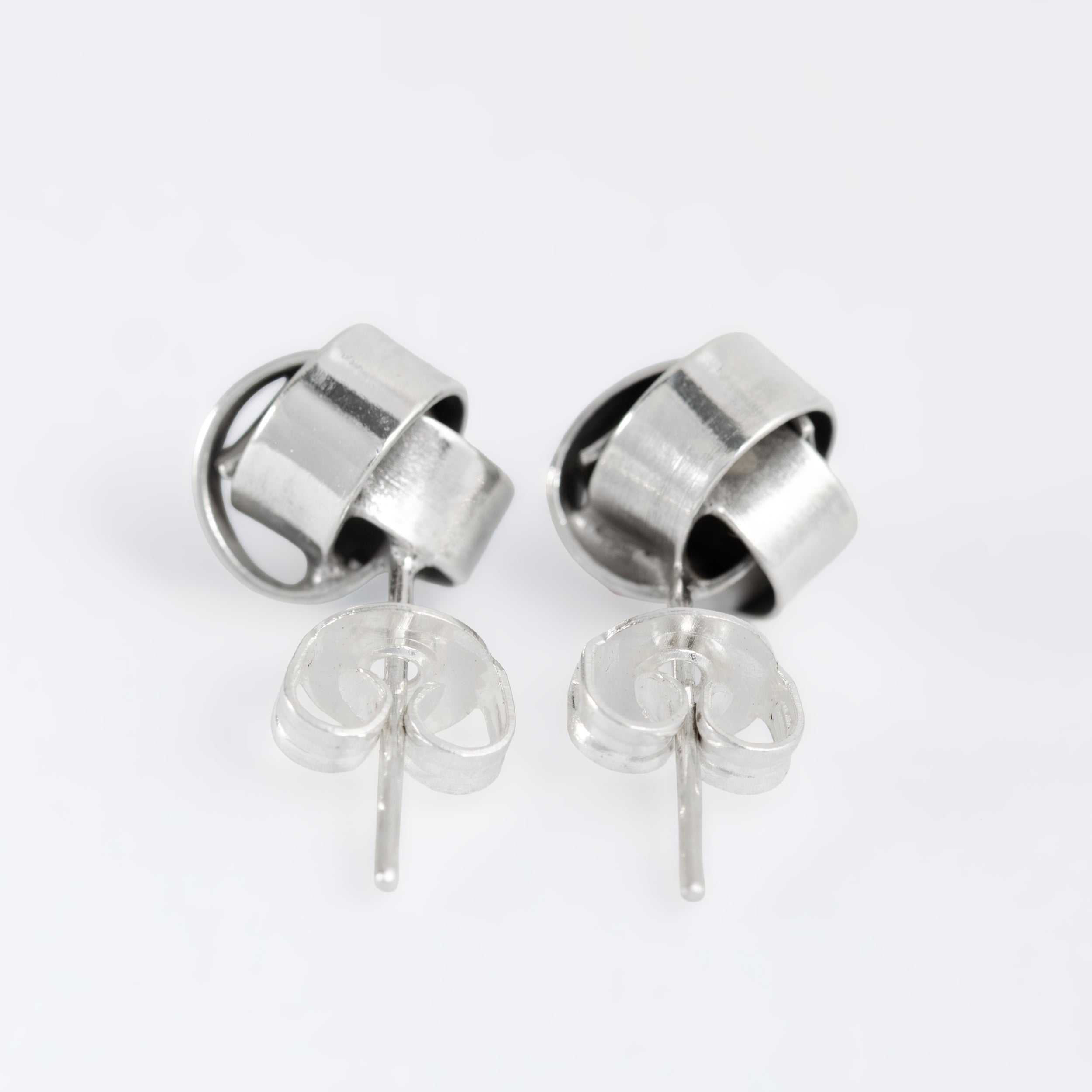 Sterling Silver Intertwined Knot Earrings