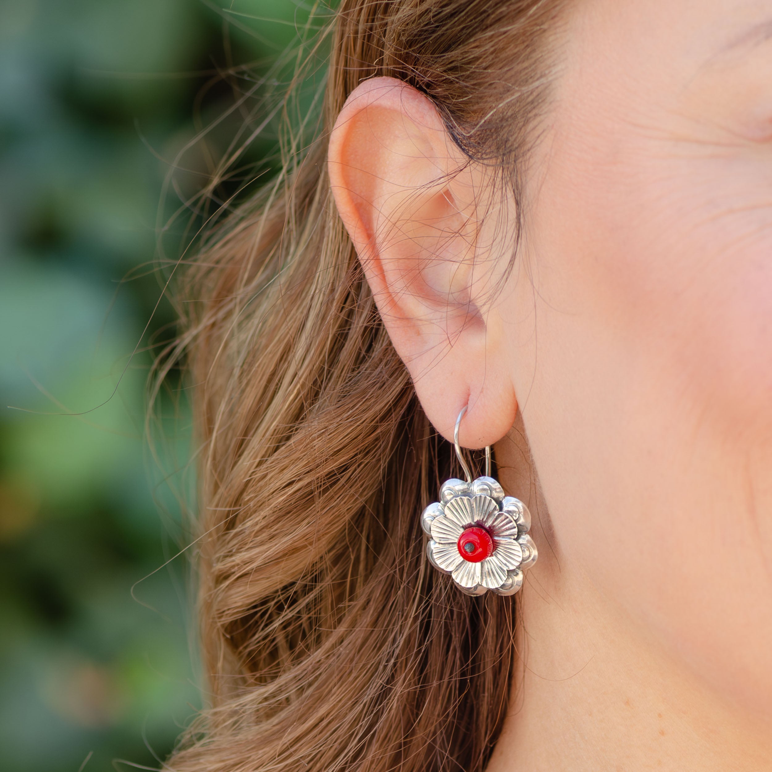 Sterling Silver Flor Mazahua Earrings