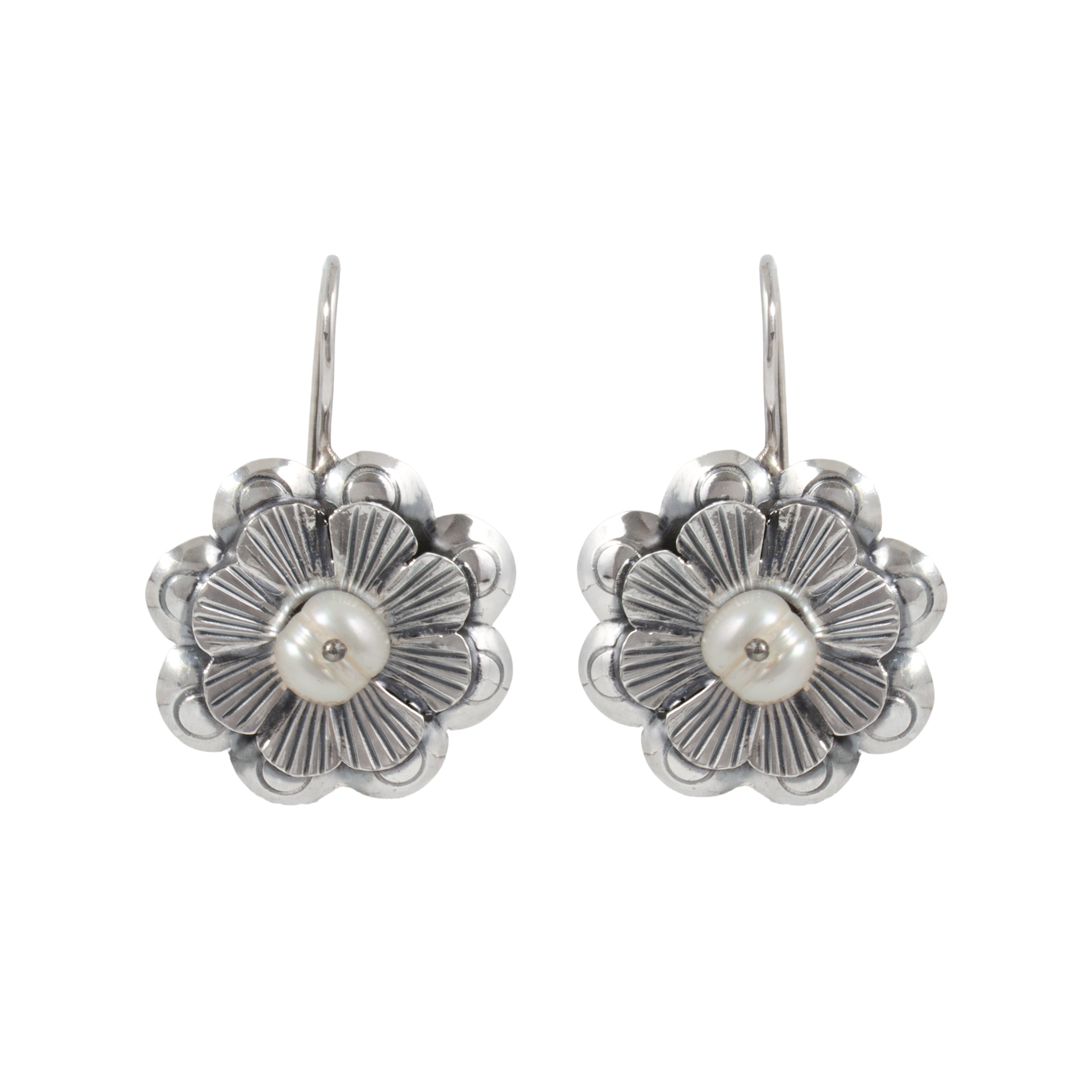 Sterling Silver Flor Mazahua Earrings