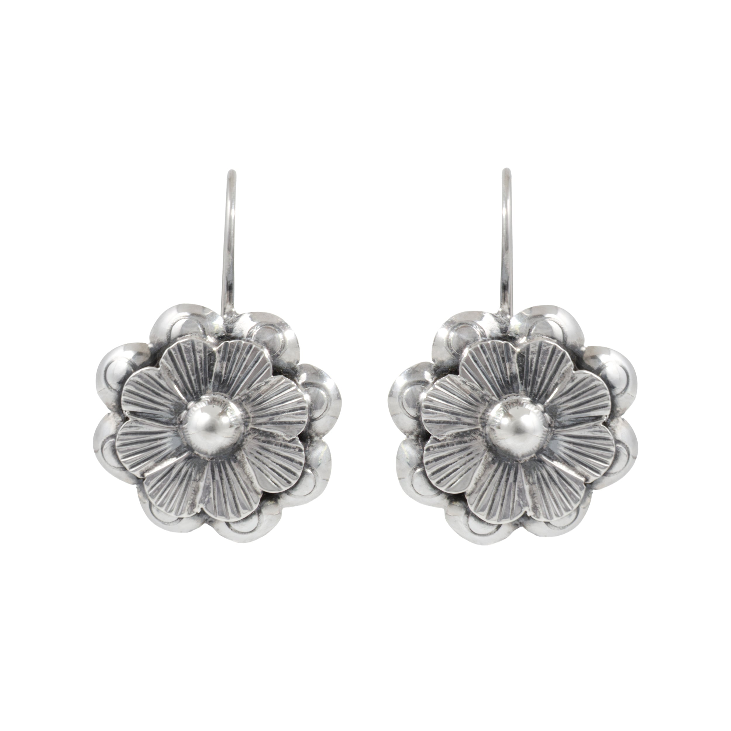 Sterling Silver Flor Mazahua Earrings