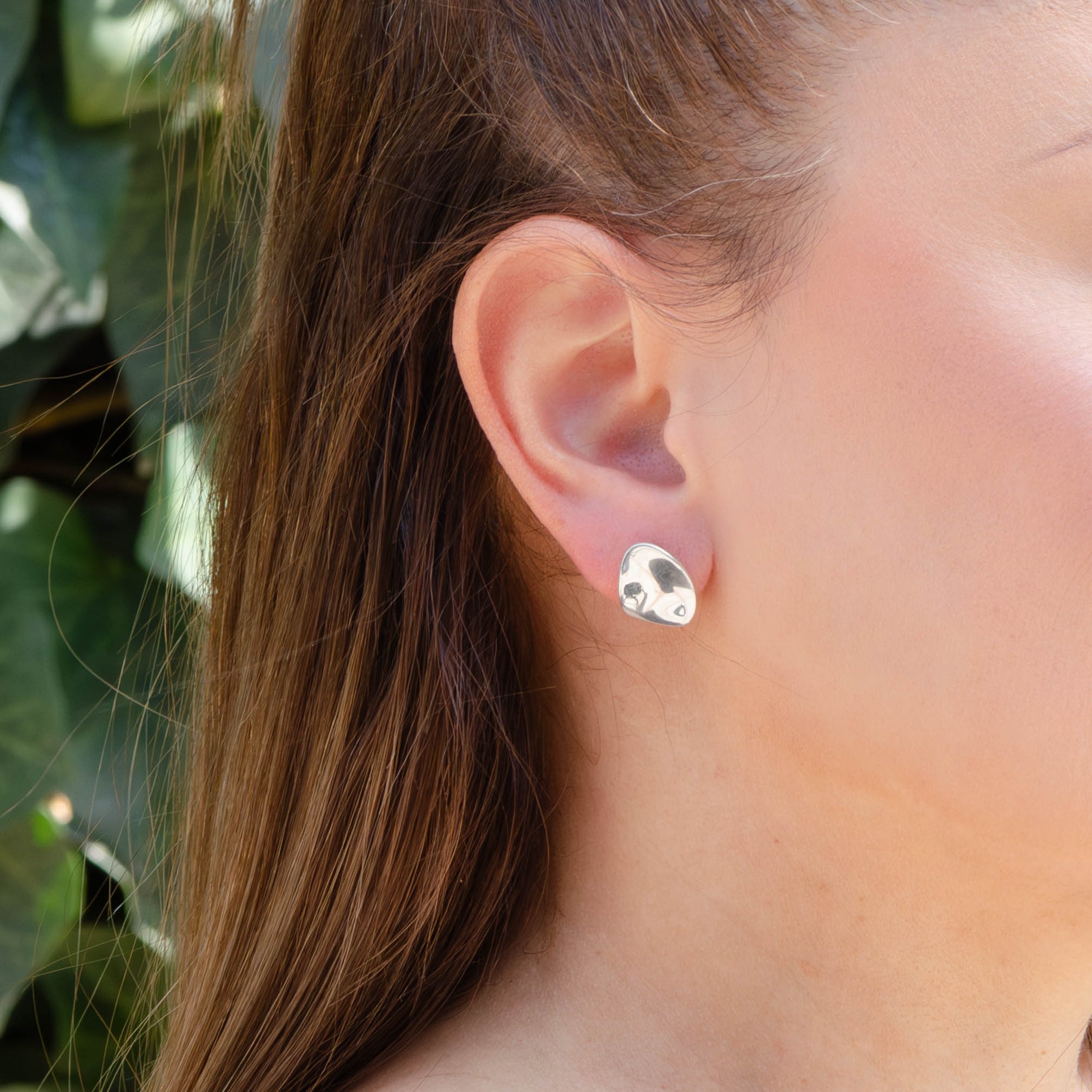 Sterling Silver Polished Oval Earrings