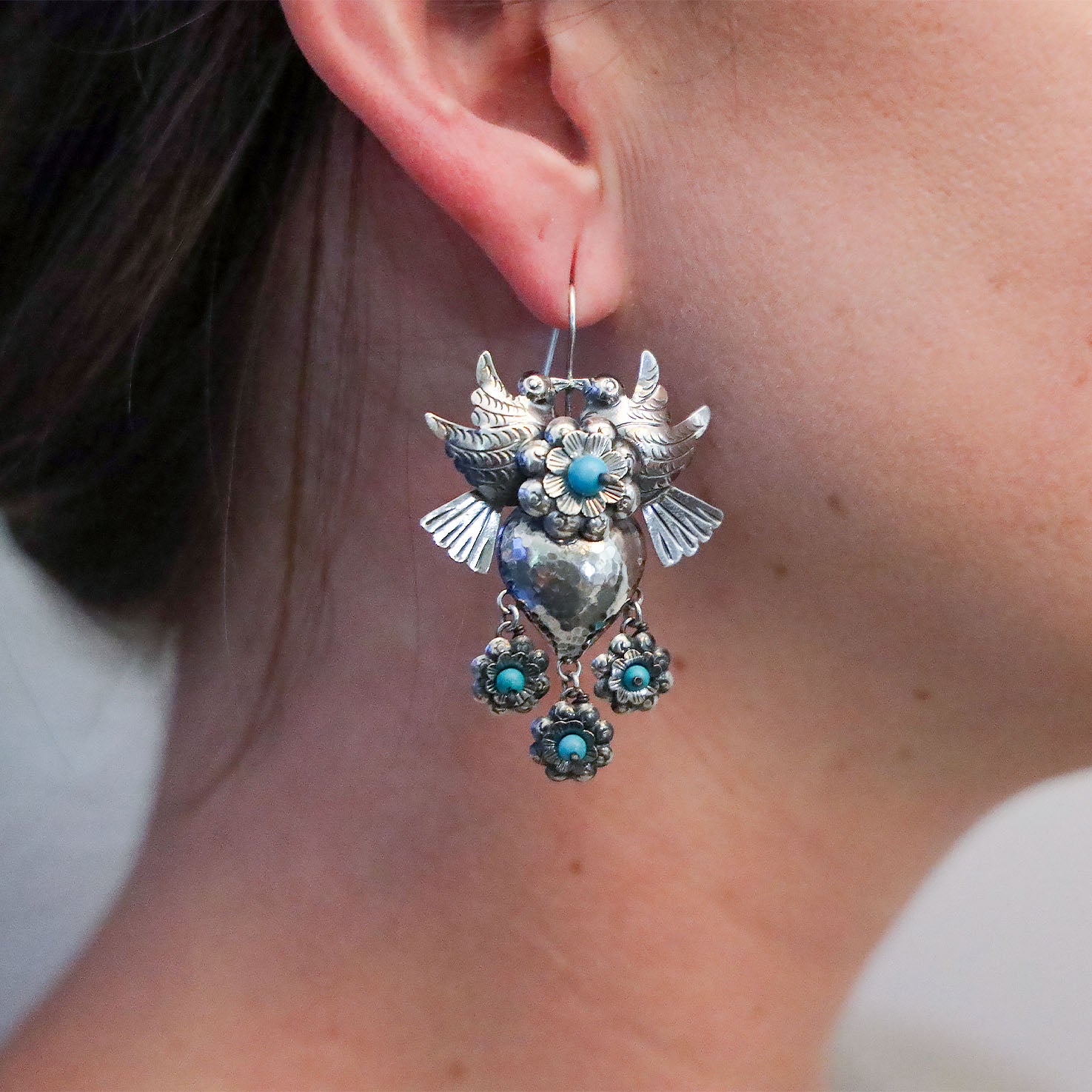 Sterling Silver Pareja Mazahua Earrings