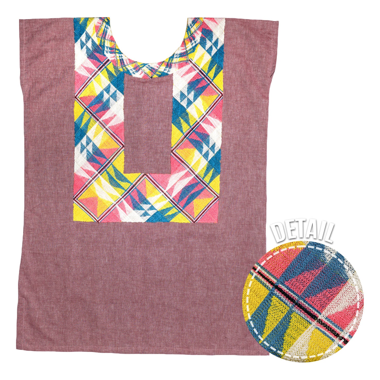 Golpe Square Cadenilla Huipil Long Blouse