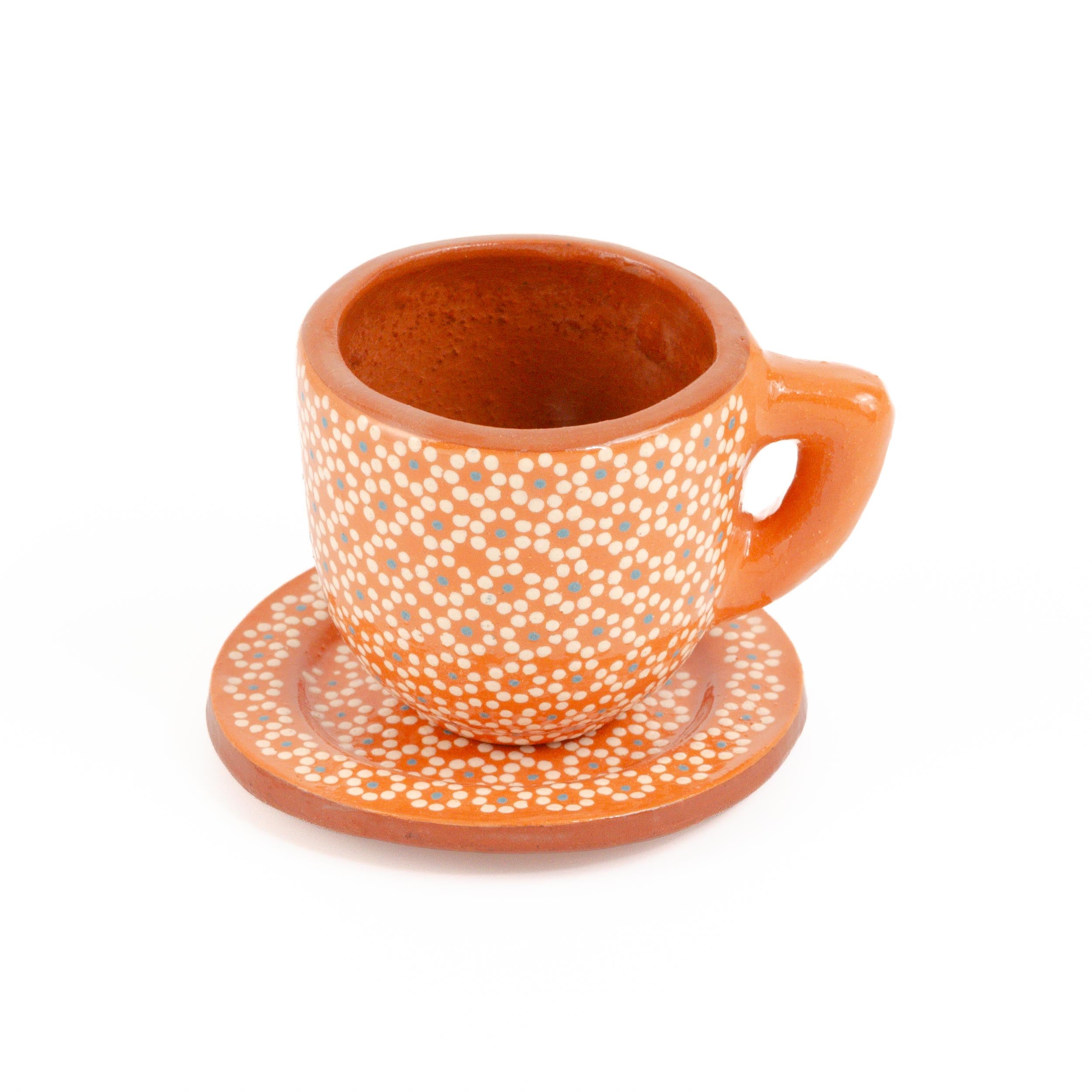 Capula Hand-Painted Espresso Cup with Saucer