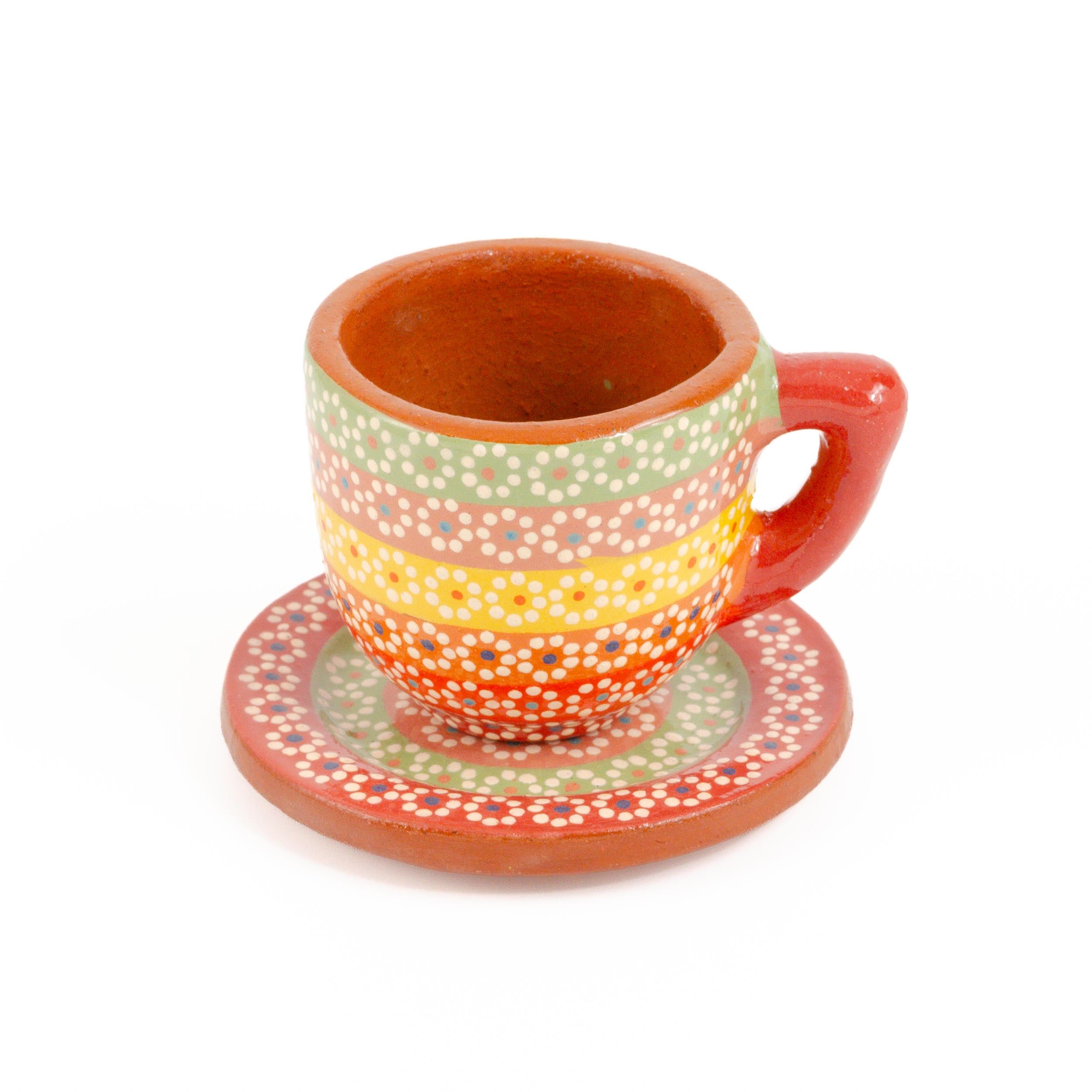 Capula Hand-Painted Espresso Cup with Saucer