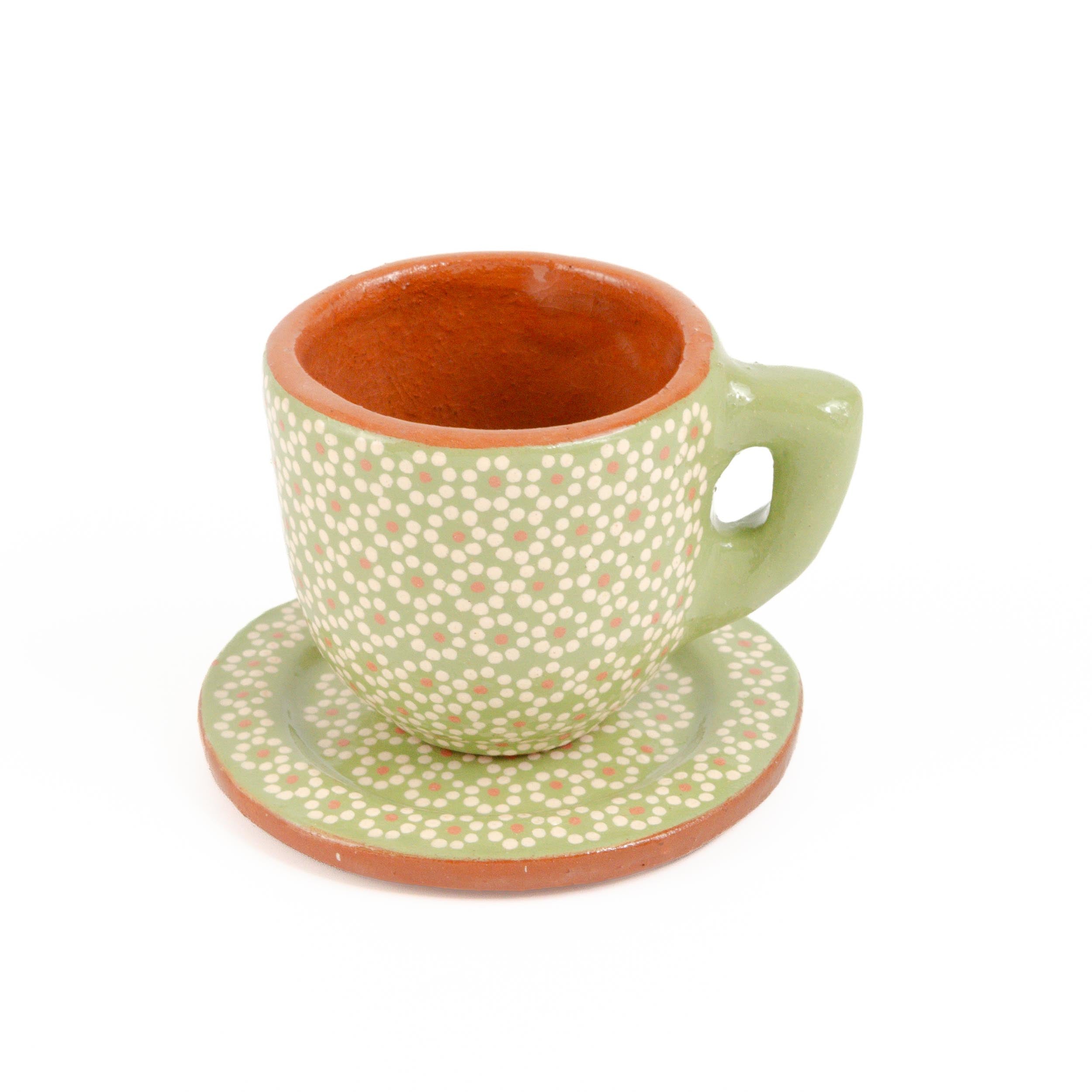 Capula Hand-Painted Espresso Cup with Saucer