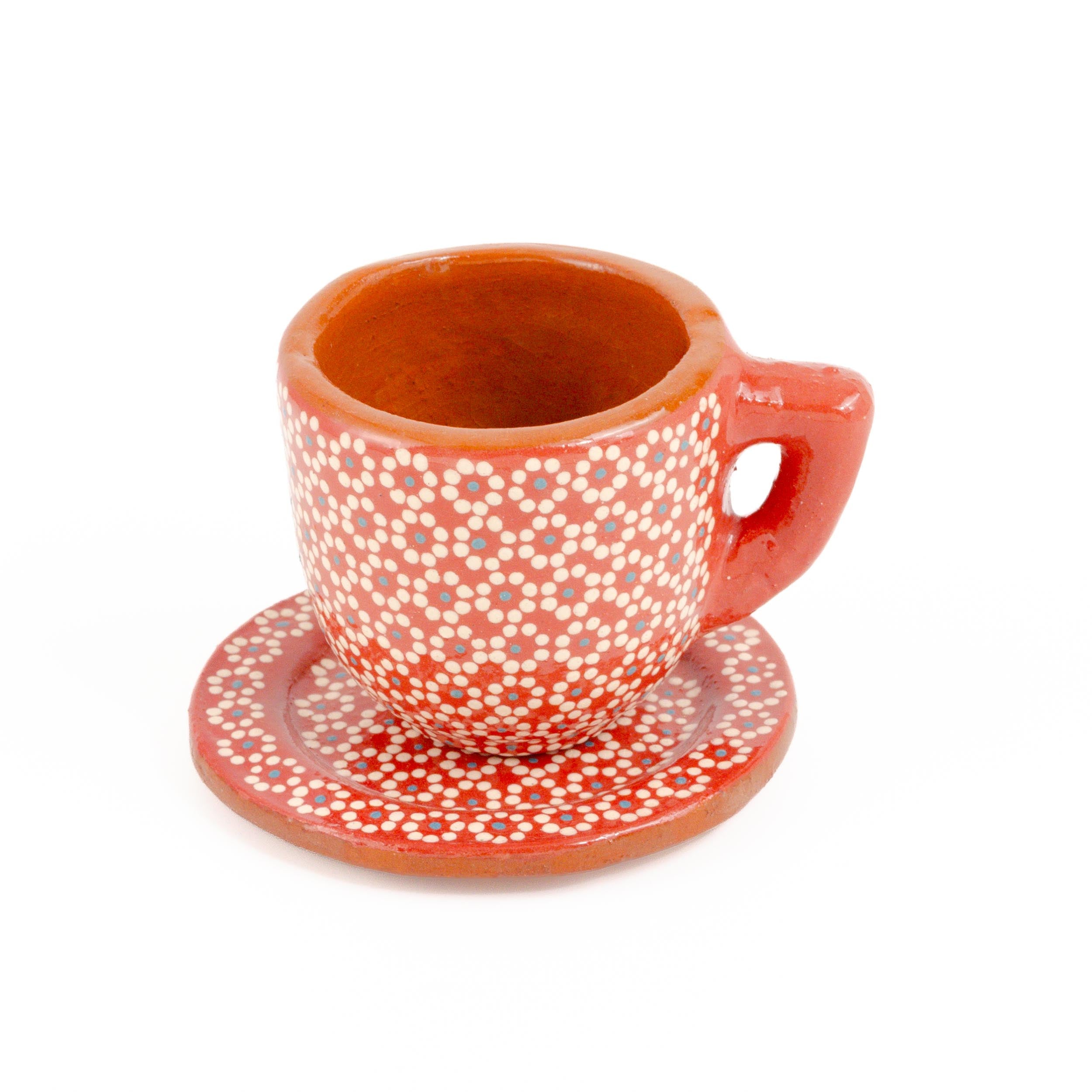 Capula Hand-Painted Espresso Cup with Saucer