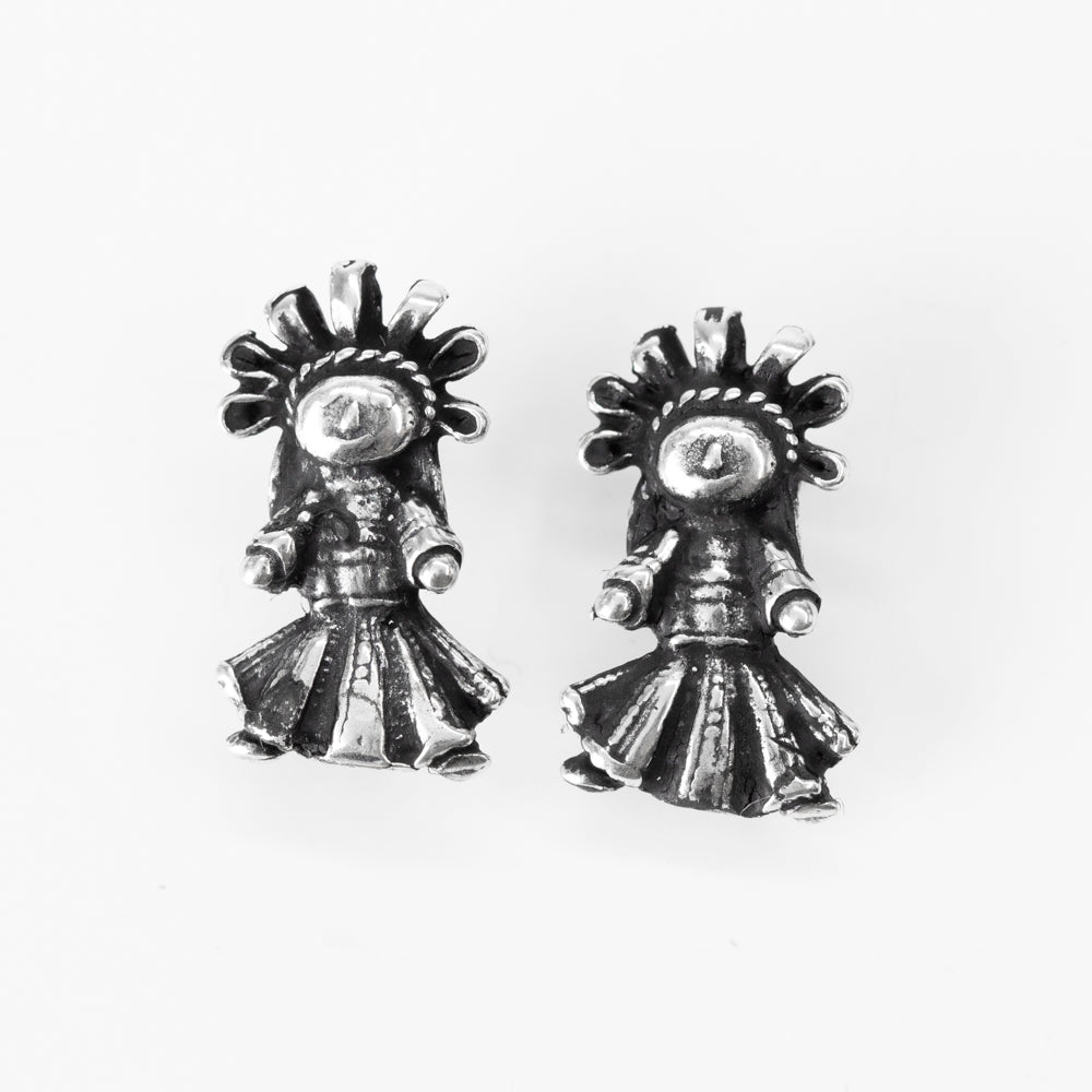 Sterling Silver Muñeca Lelé Earrings