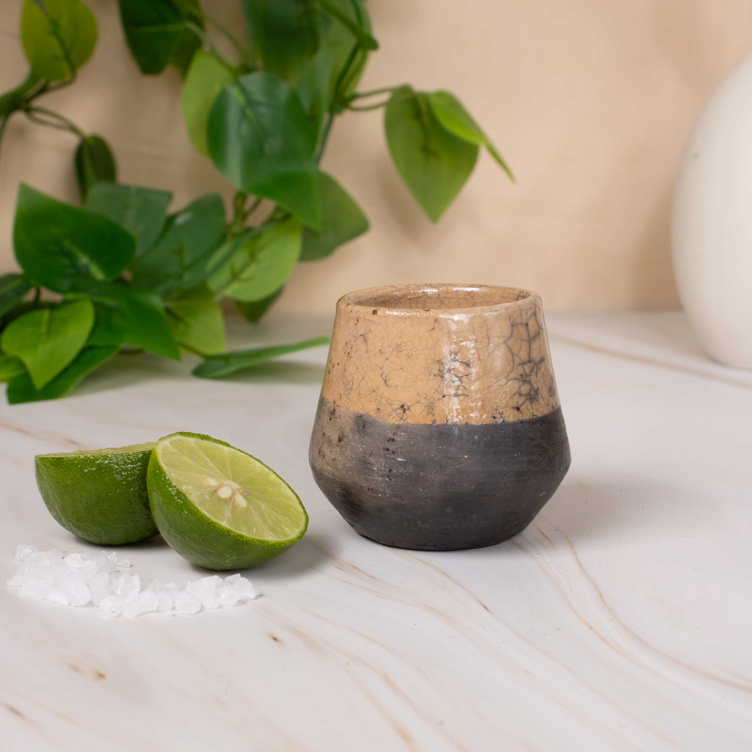 Atzompa Contrast Clay Mezcal Shot Glass