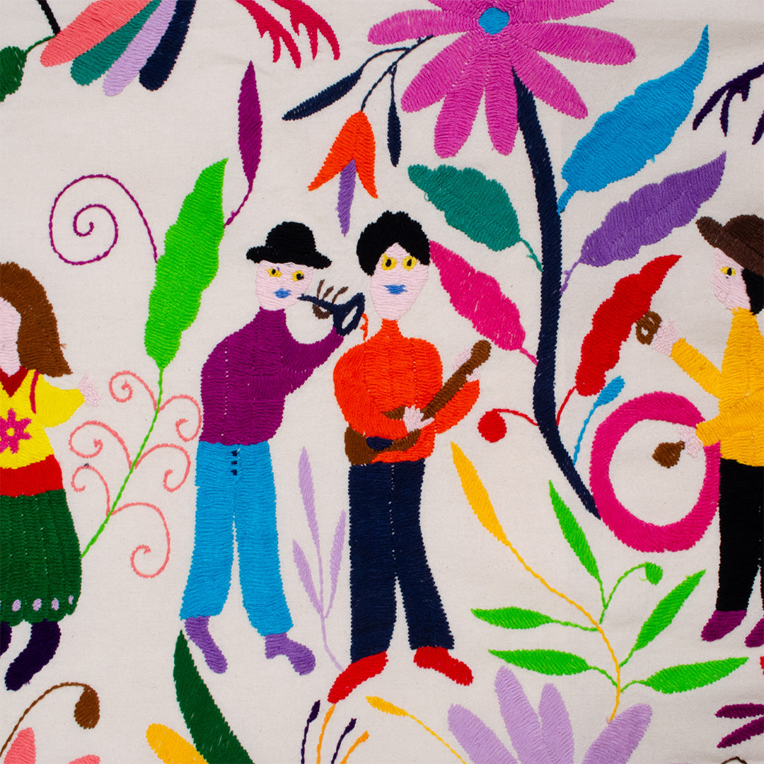 El Baile Otomí Hand-Embroidered Tapestry
