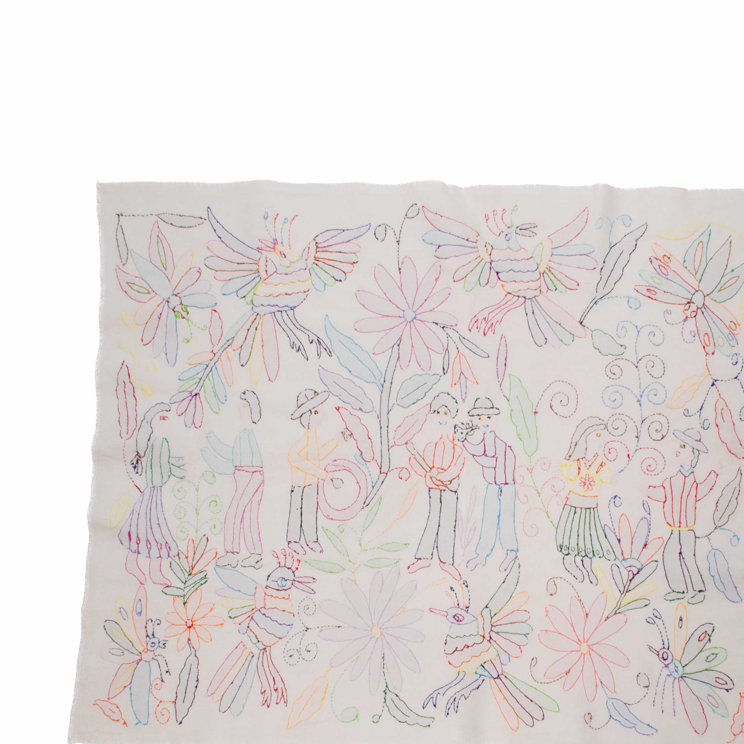 El Baile Otomí Hand-Embroidered Tapestry