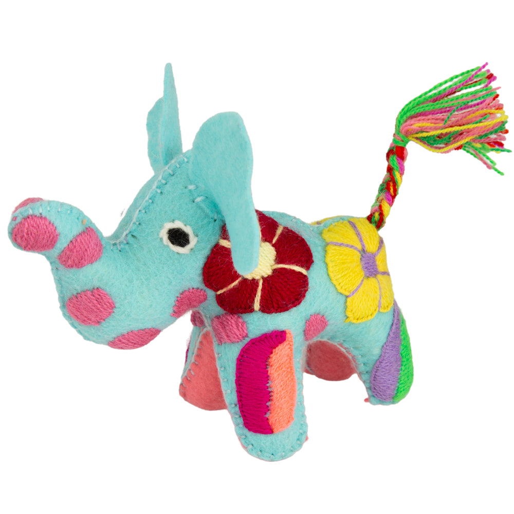 Elephant Hand-Embroidered Stuffed Animal