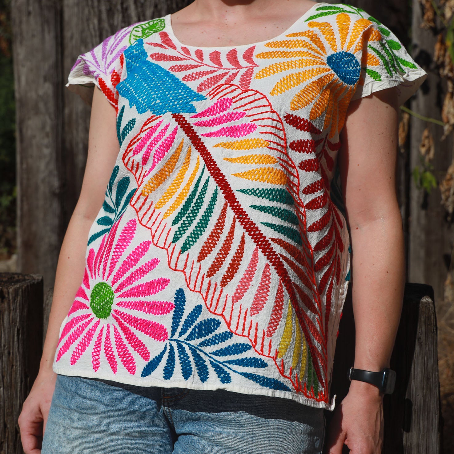 Stitched Palmita Hand-Embroidered Blouse