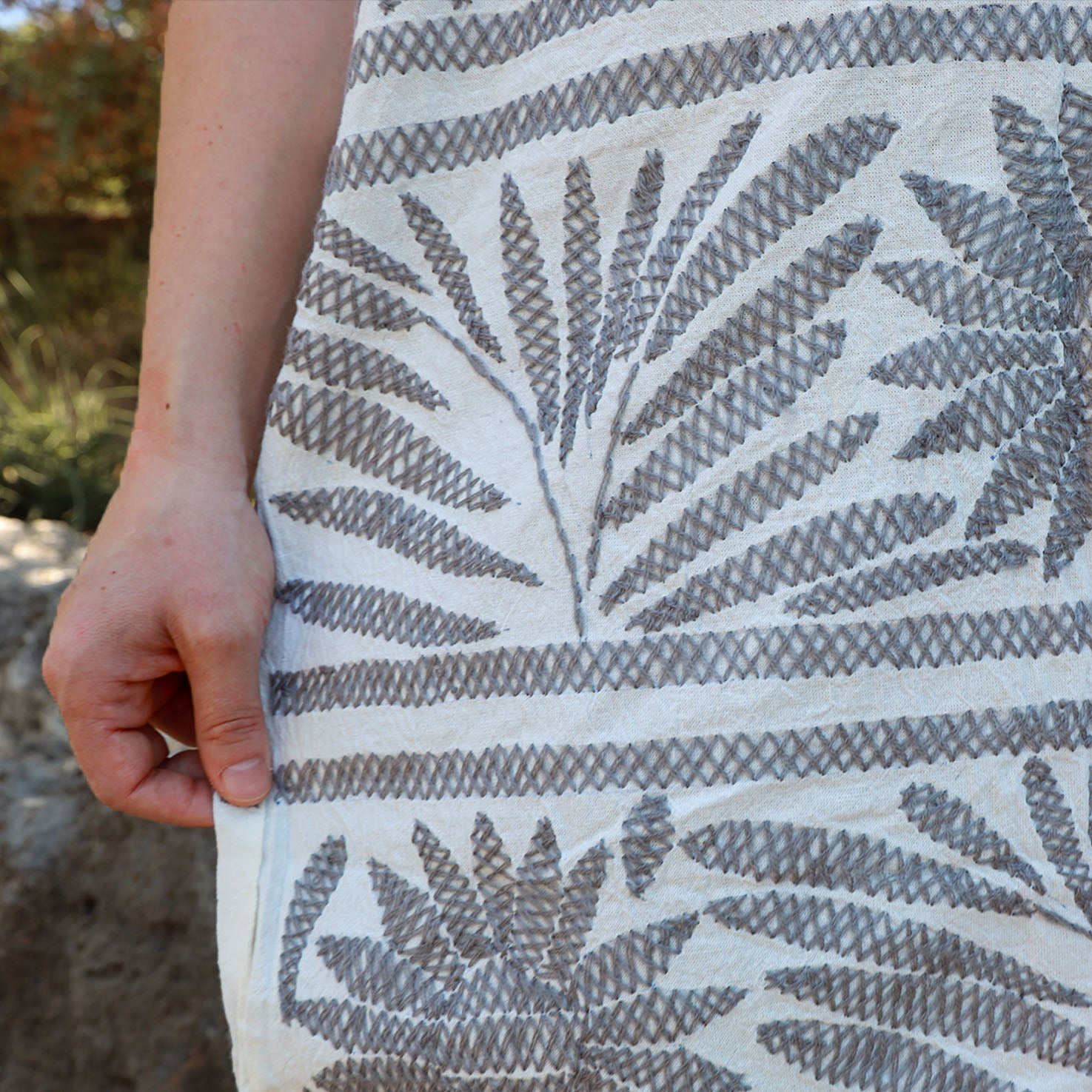 Stitched Palmita Hand-Embroidered Huipil Dress