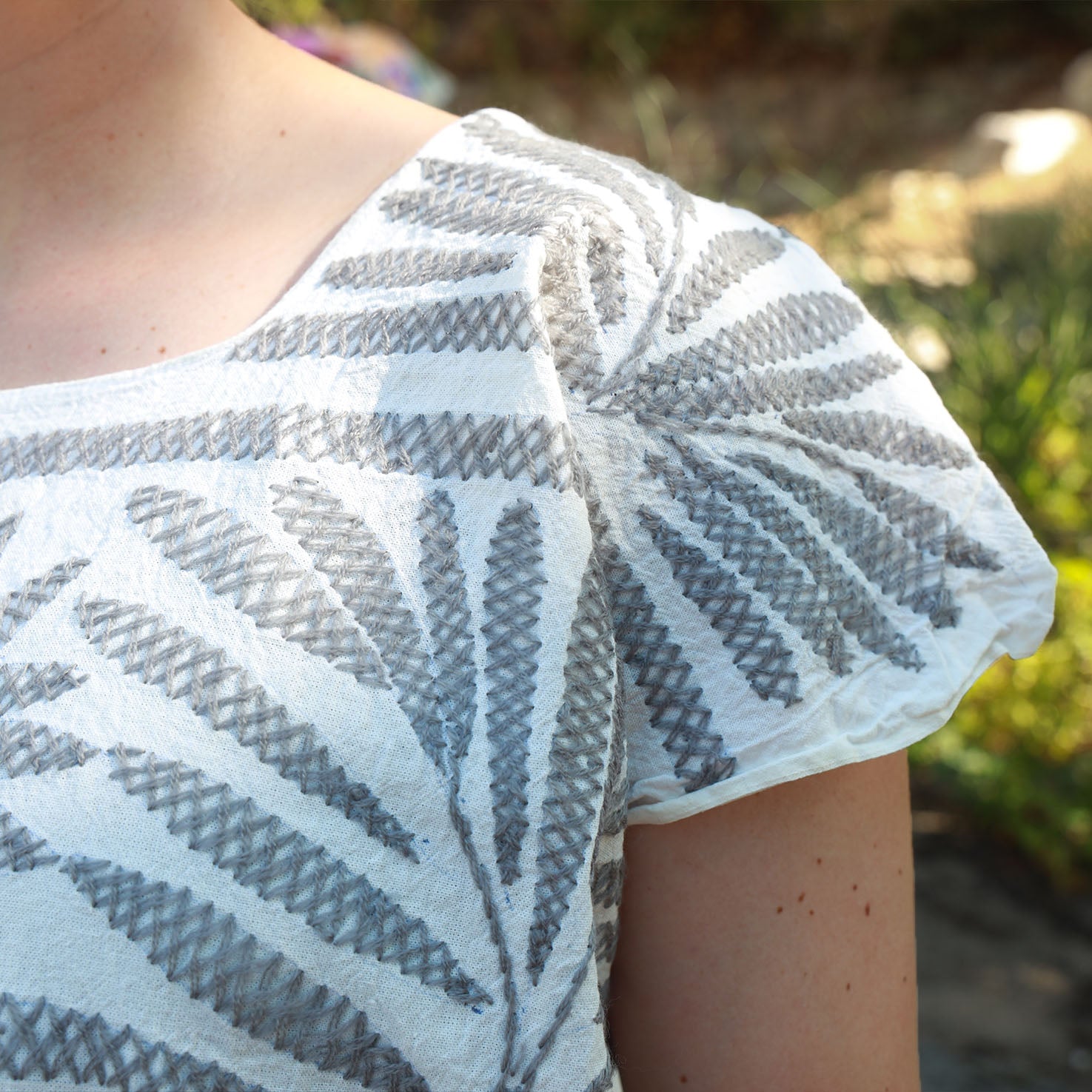 Stitched Palmita Hand-Embroidered Huipil Dress