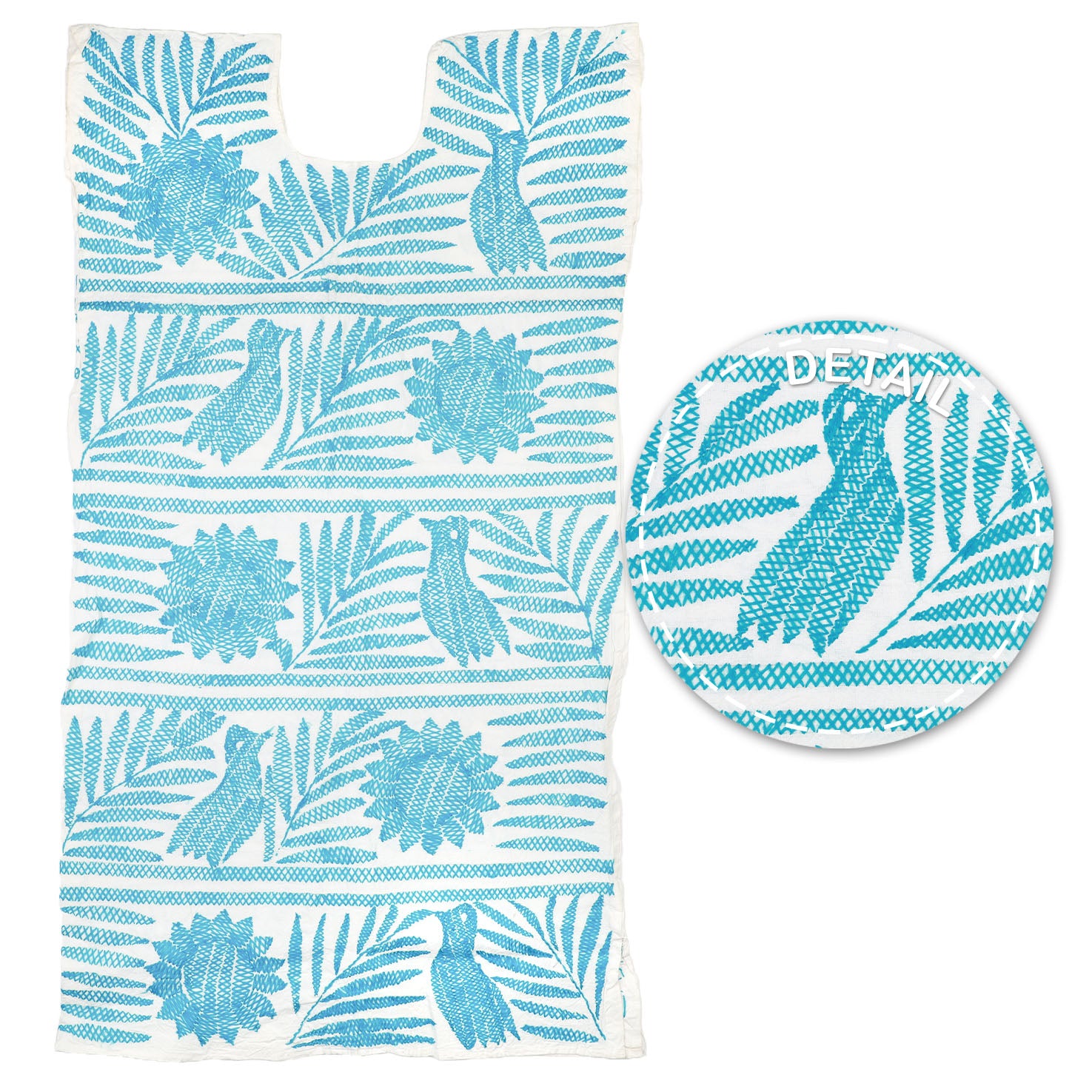 Stitched Palmita Hand-Embroidered Huipil Dress