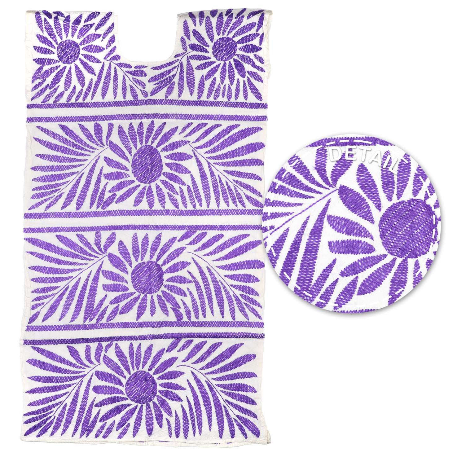 Stitched Palmita Hand-Embroidered Huipil Dress