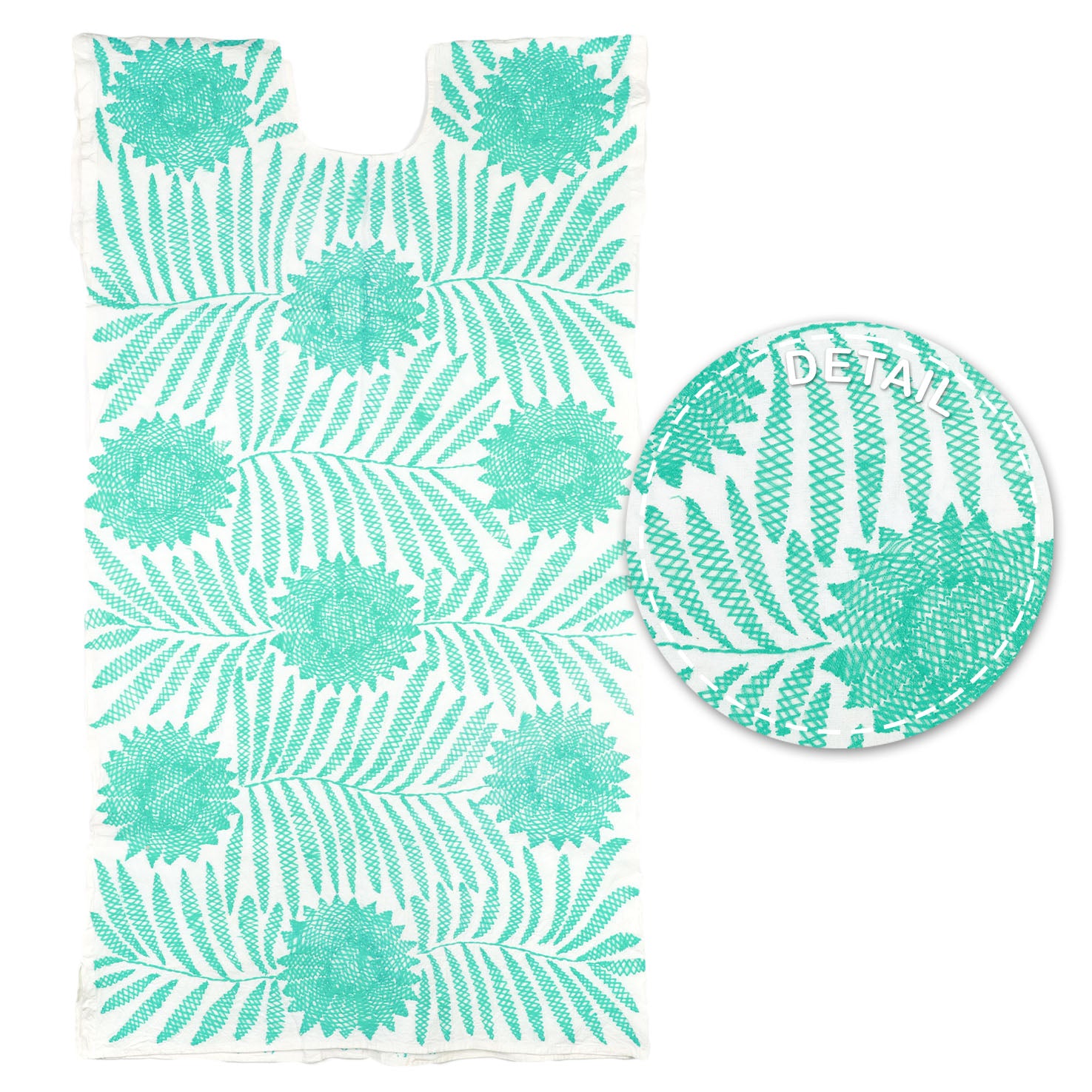 Stitched Palmita Hand-Embroidered Huipil Dress