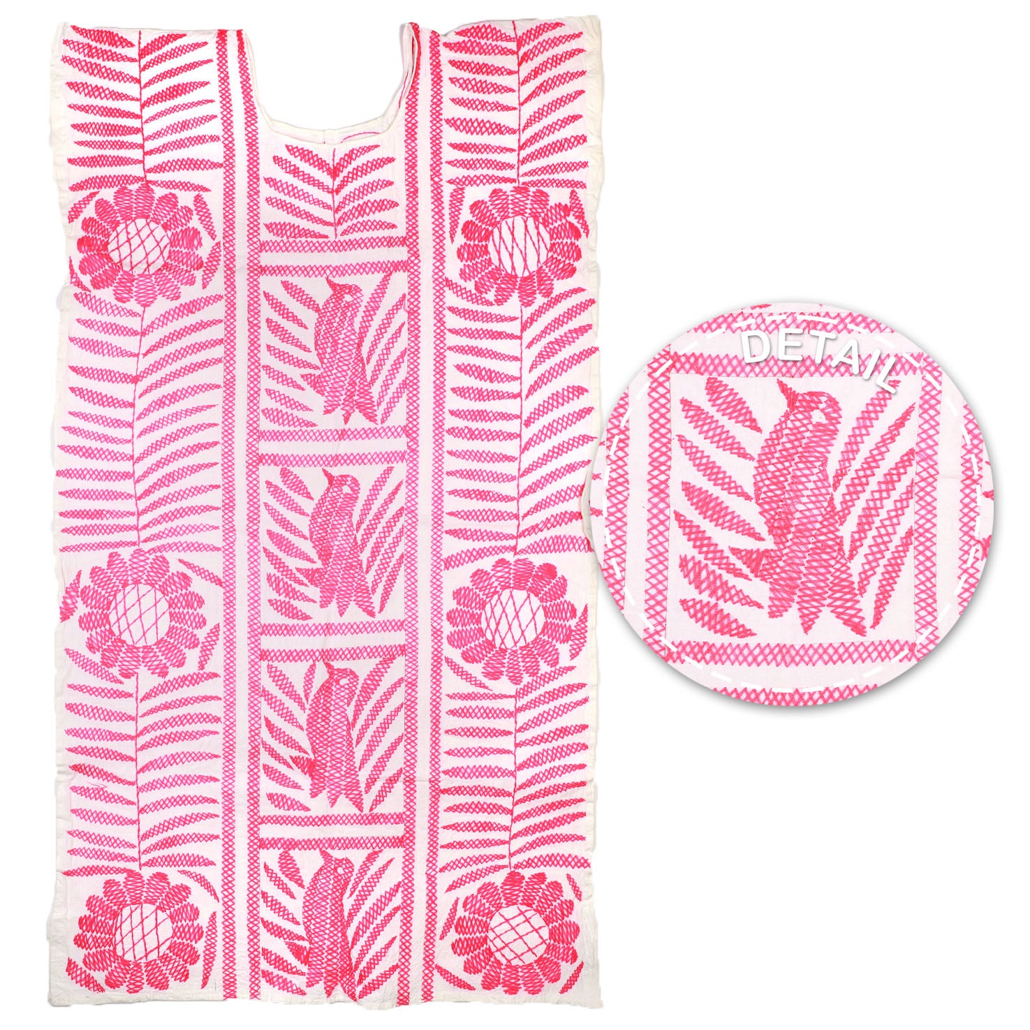 Stitched Palmita Hand-Embroidered Huipil Dress