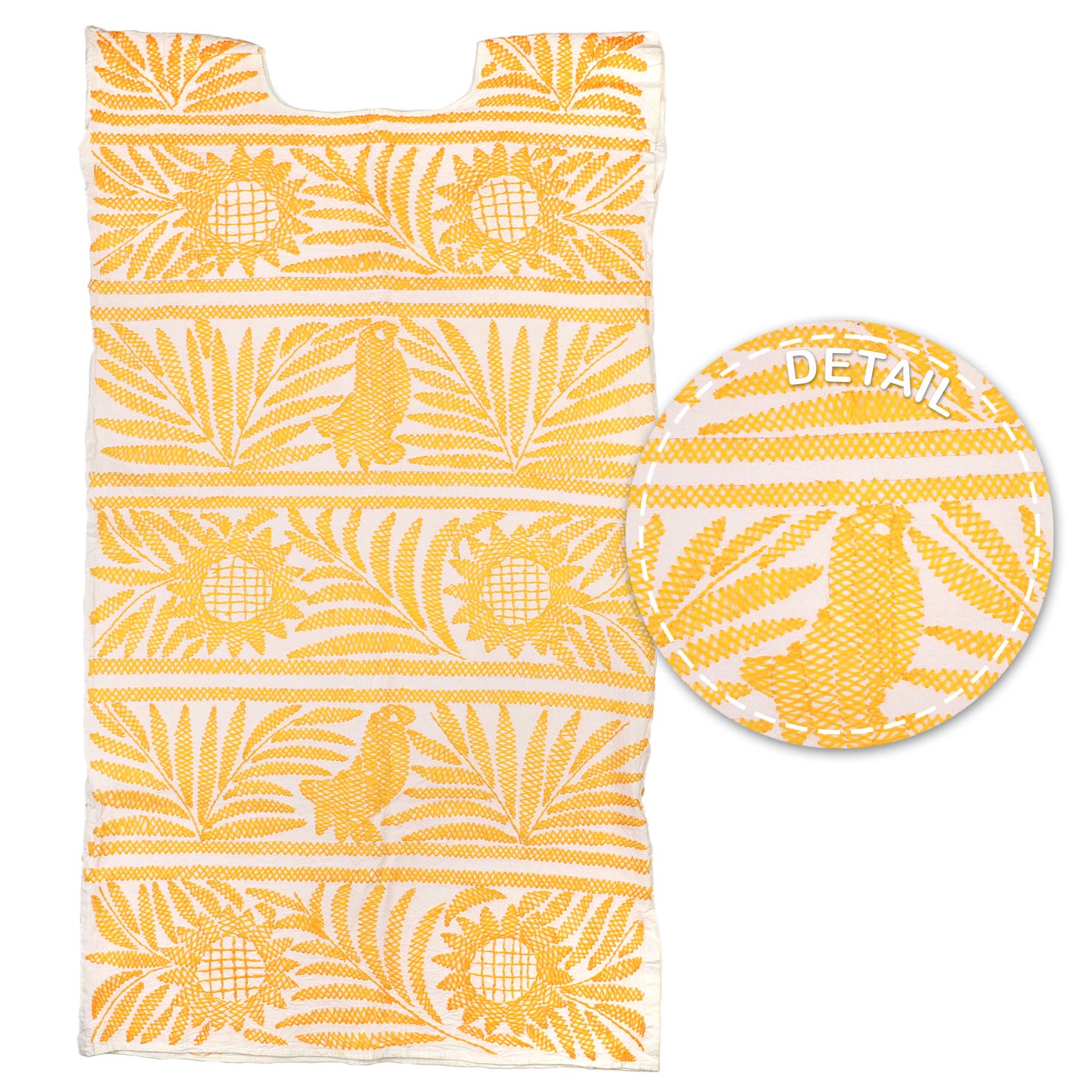 Stitched Palmita Hand-Embroidered Huipil Dress