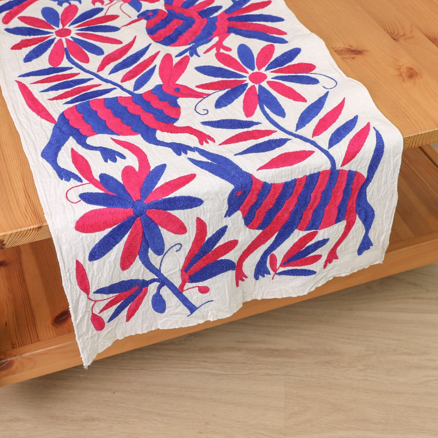 Otomí Hand-Embroidered Table Runner