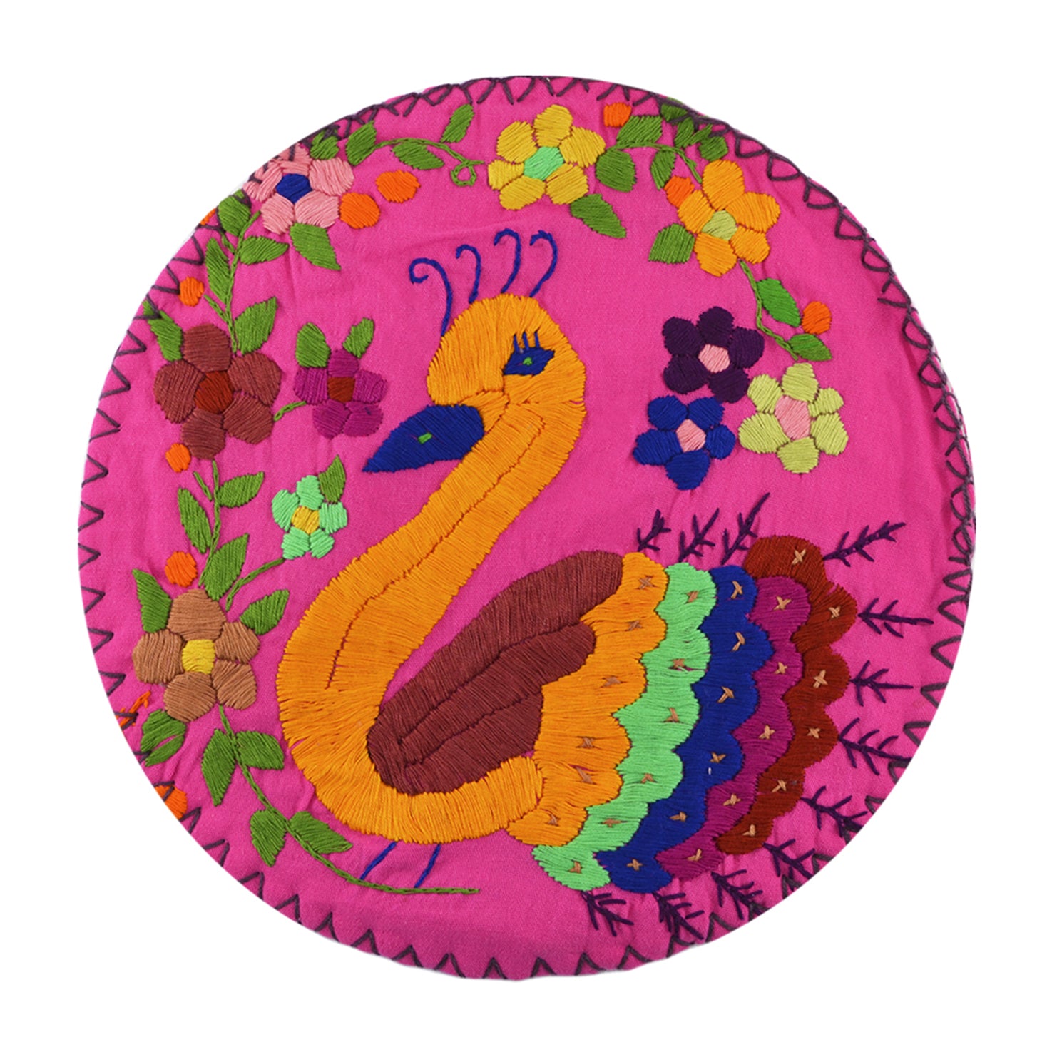 Hand Embroidered Floral Tortilla Warmer