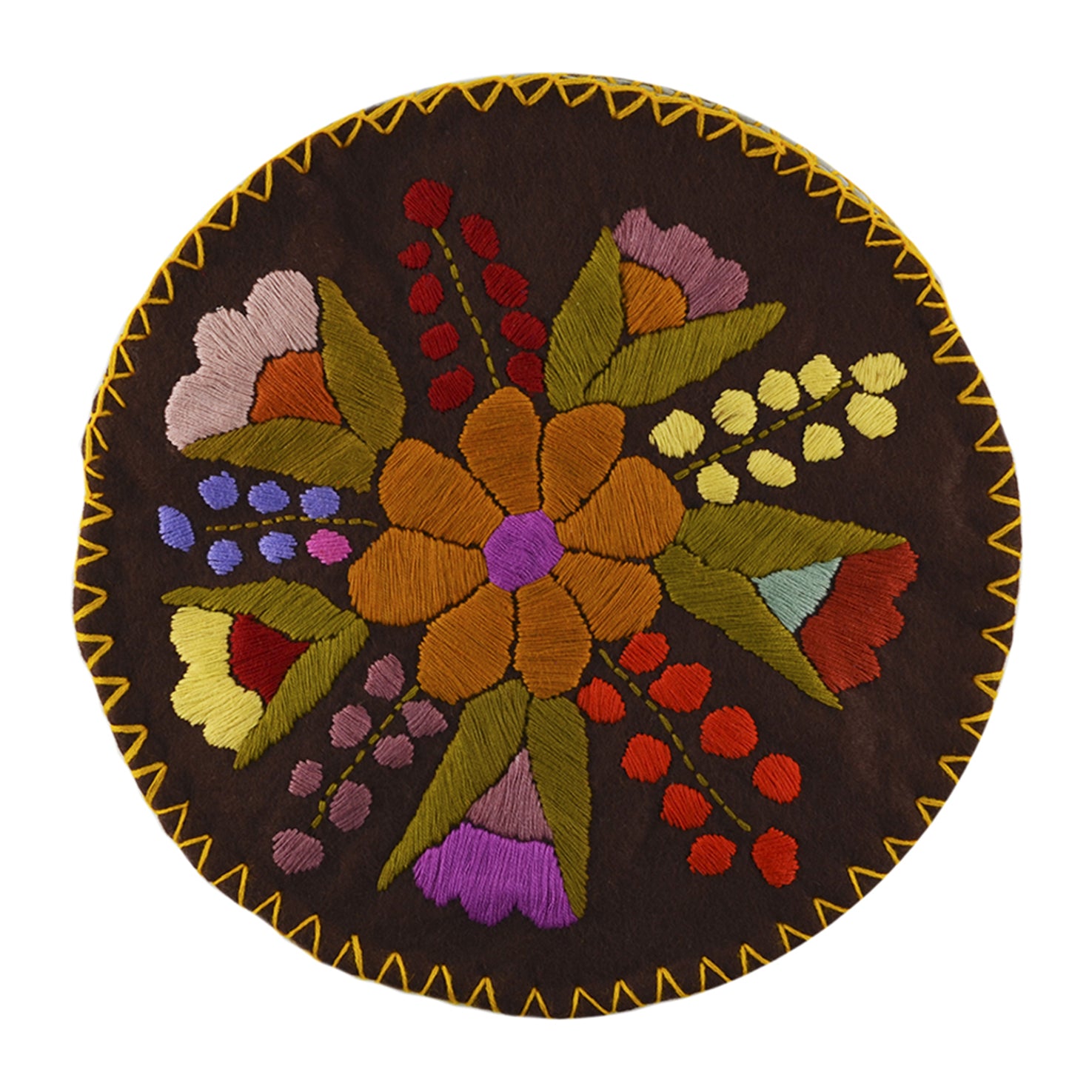 Hand Embroidered Floral Tortilla Warmer