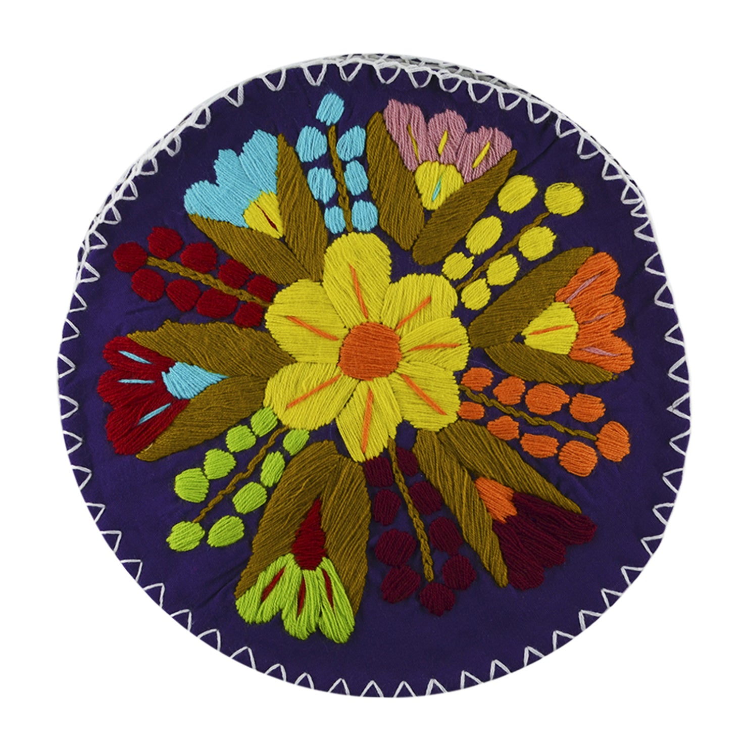 Hand Embroidered Floral Tortilla Warmer