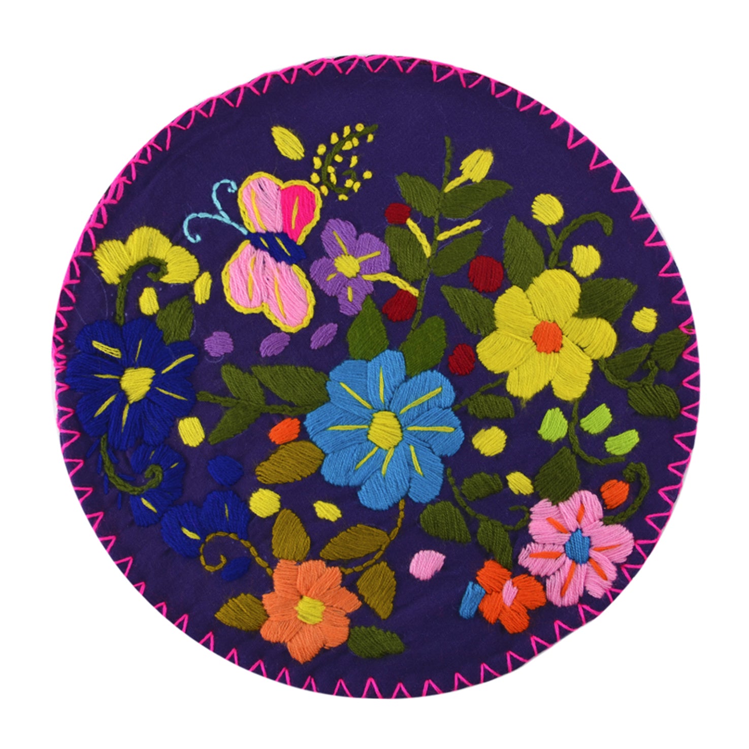 Hand Embroidered Floral Tortilla Warmer