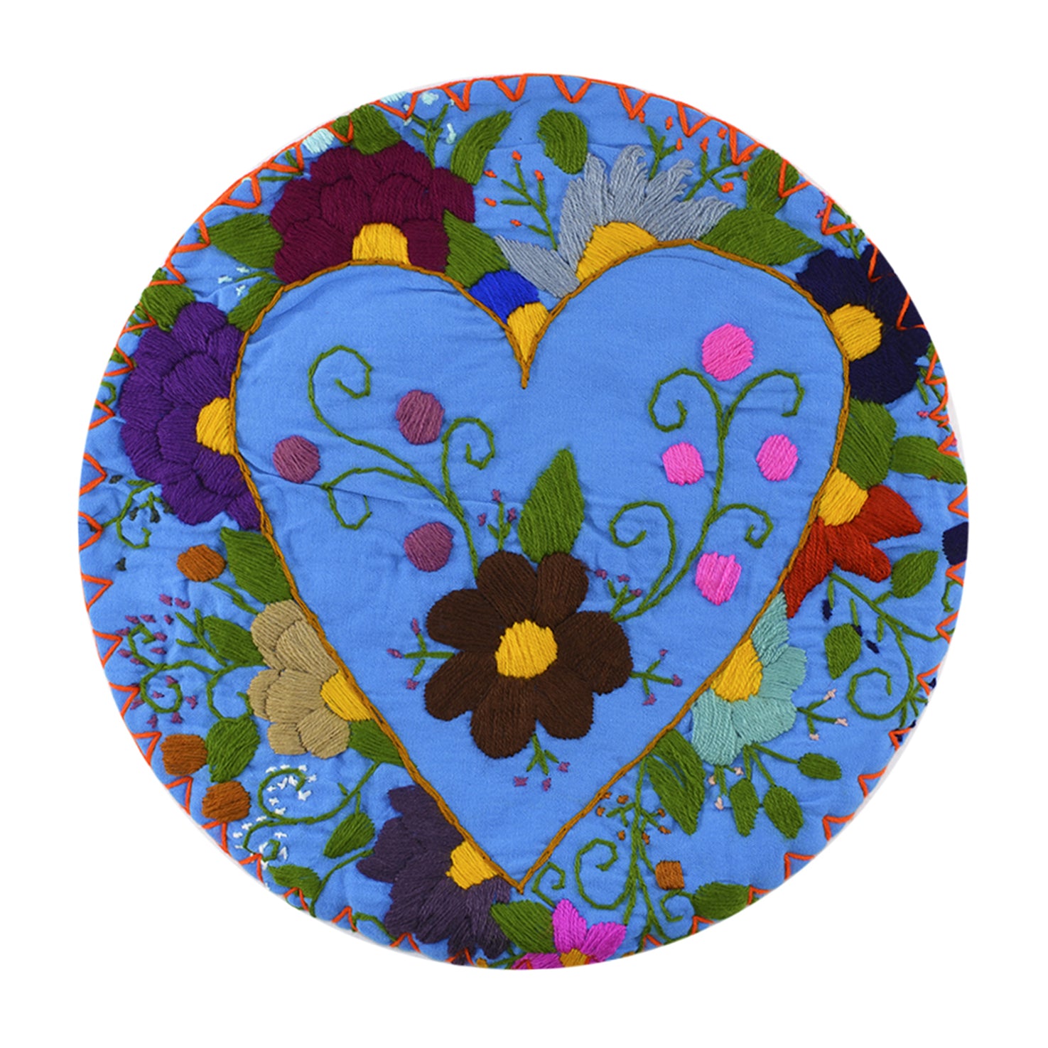 Hand Embroidered Floral Tortilla Warmer