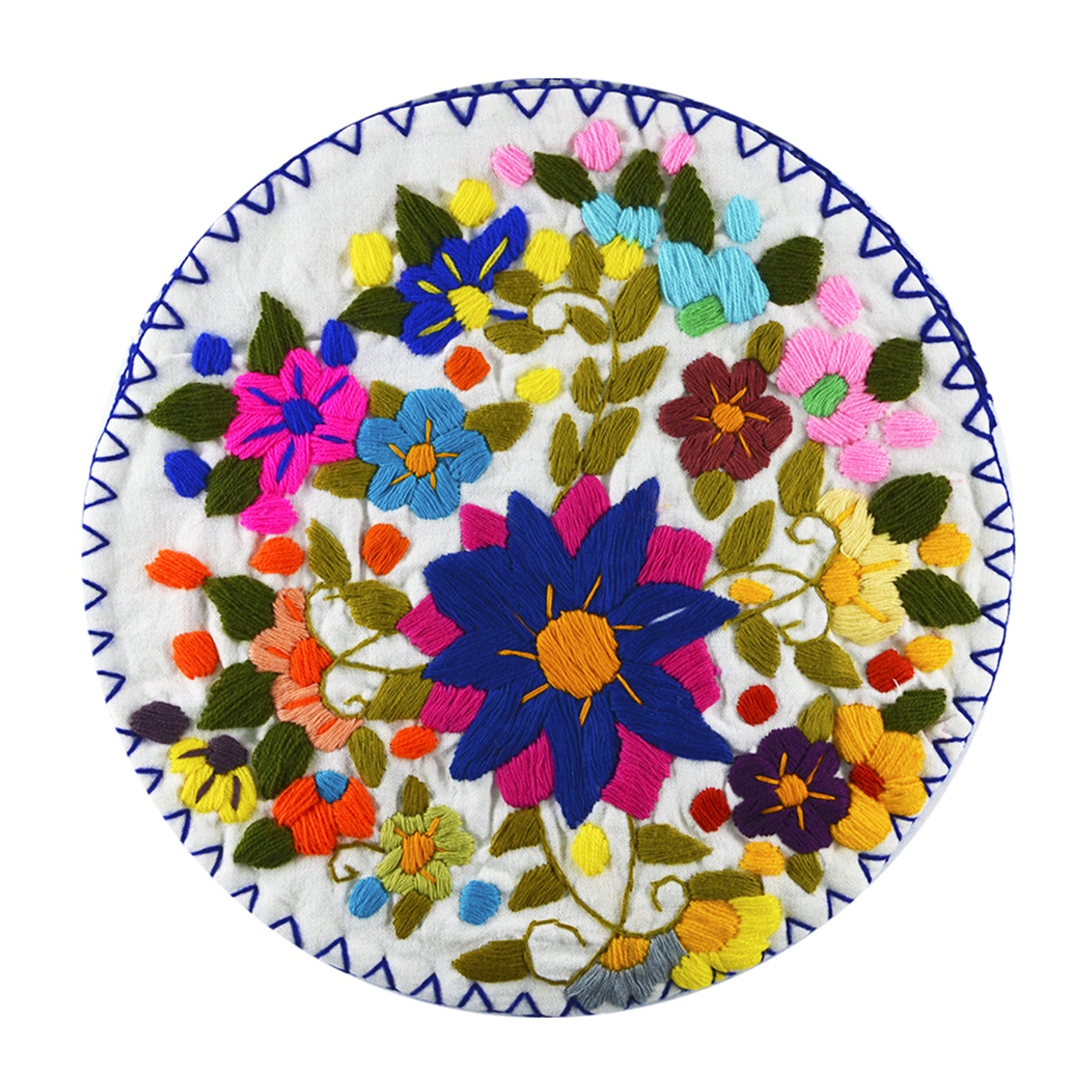 Hand Embroidered Floral Tortilla Warmer