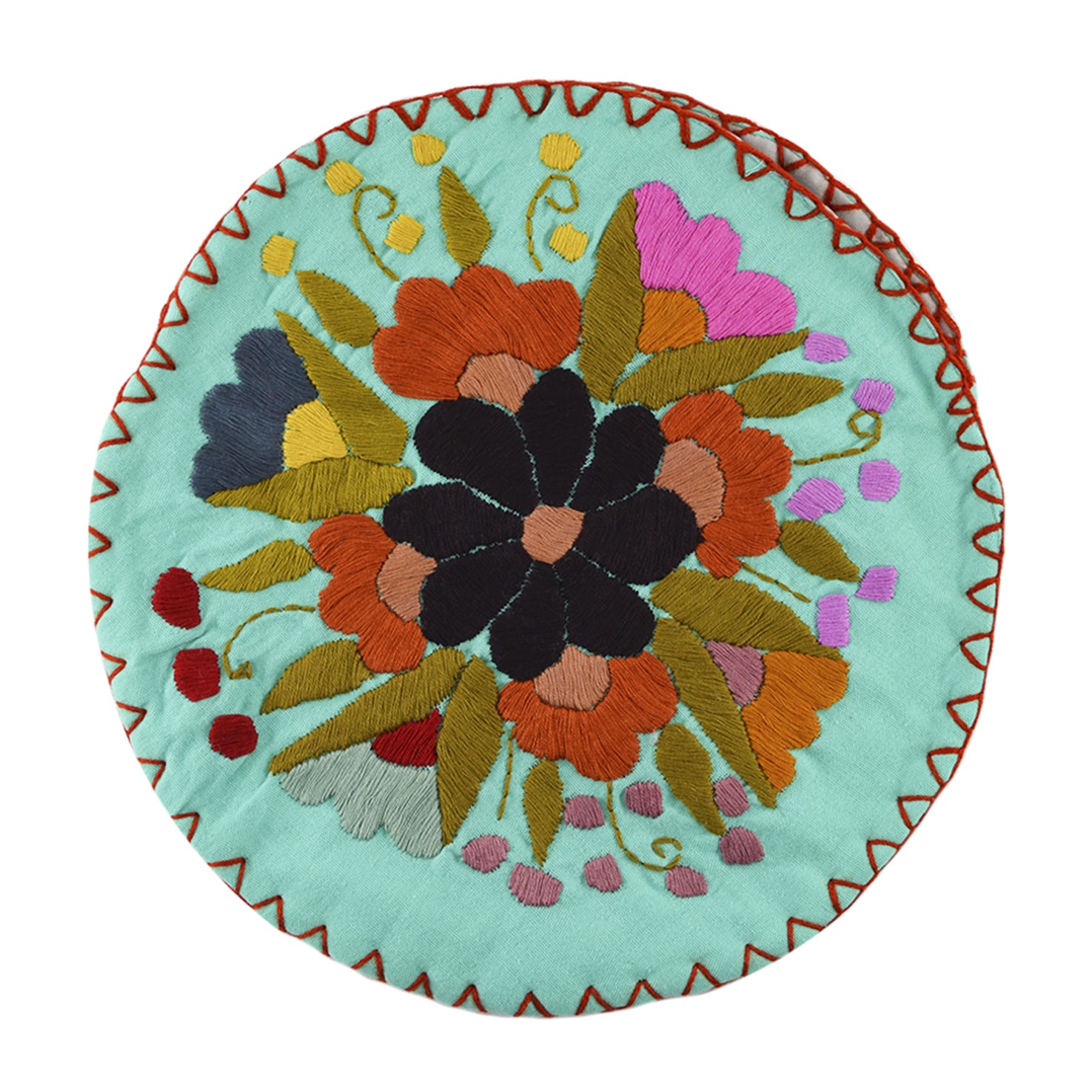 Hand Embroidered Floral Tortilla Warmer