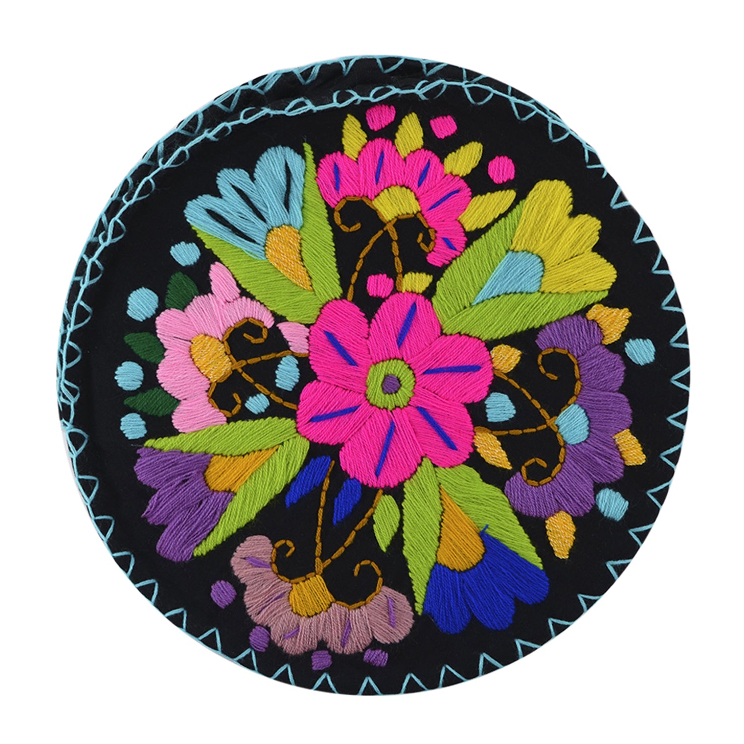 Hand Embroidered Floral Tortilla Warmer