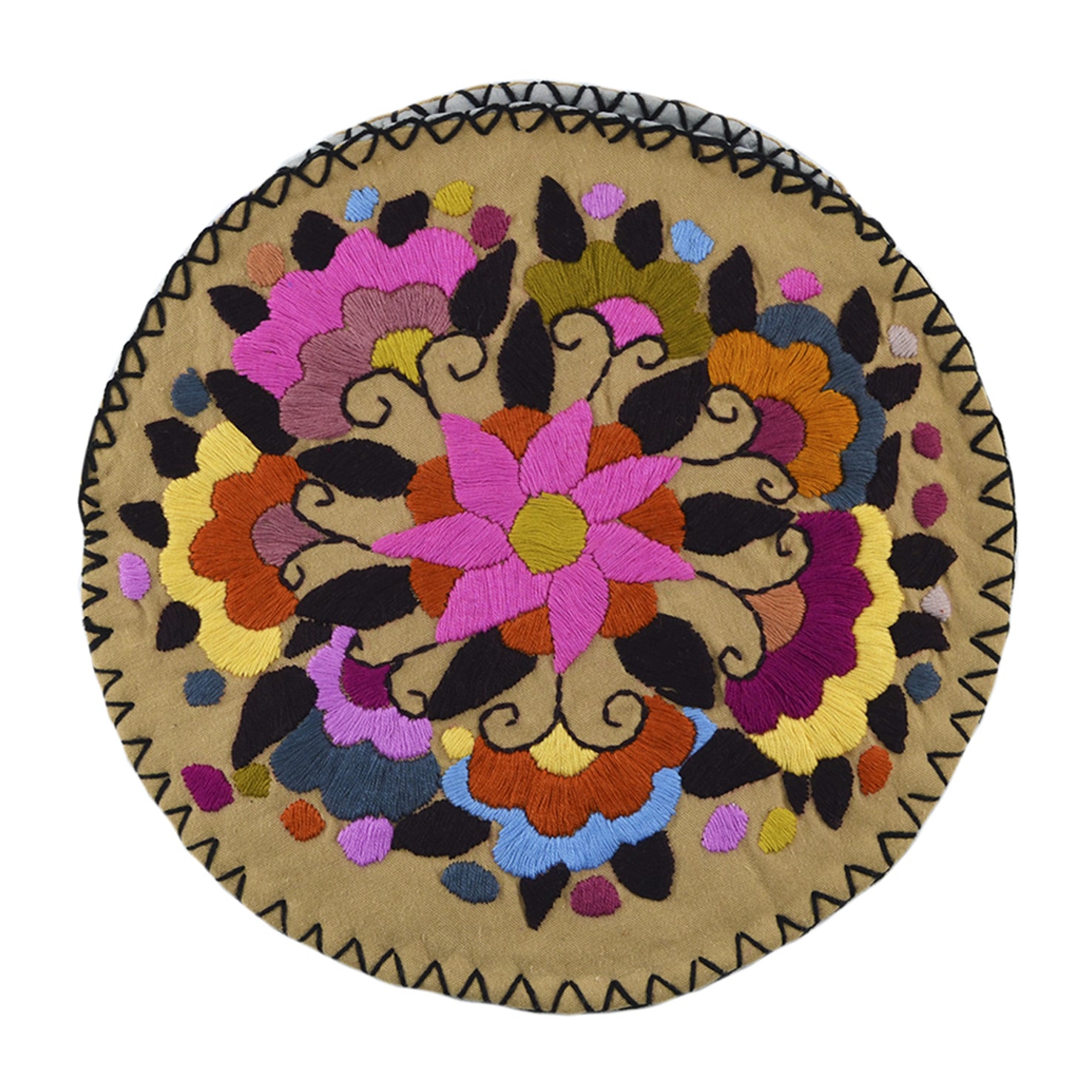 Hand Embroidered Floral Tortilla Warmer