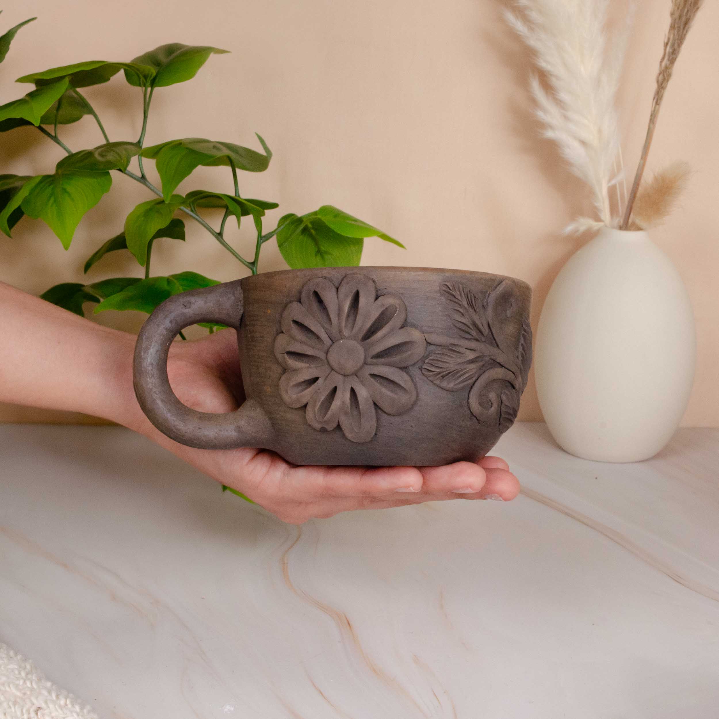 Flor de Atzompa Clay Mug