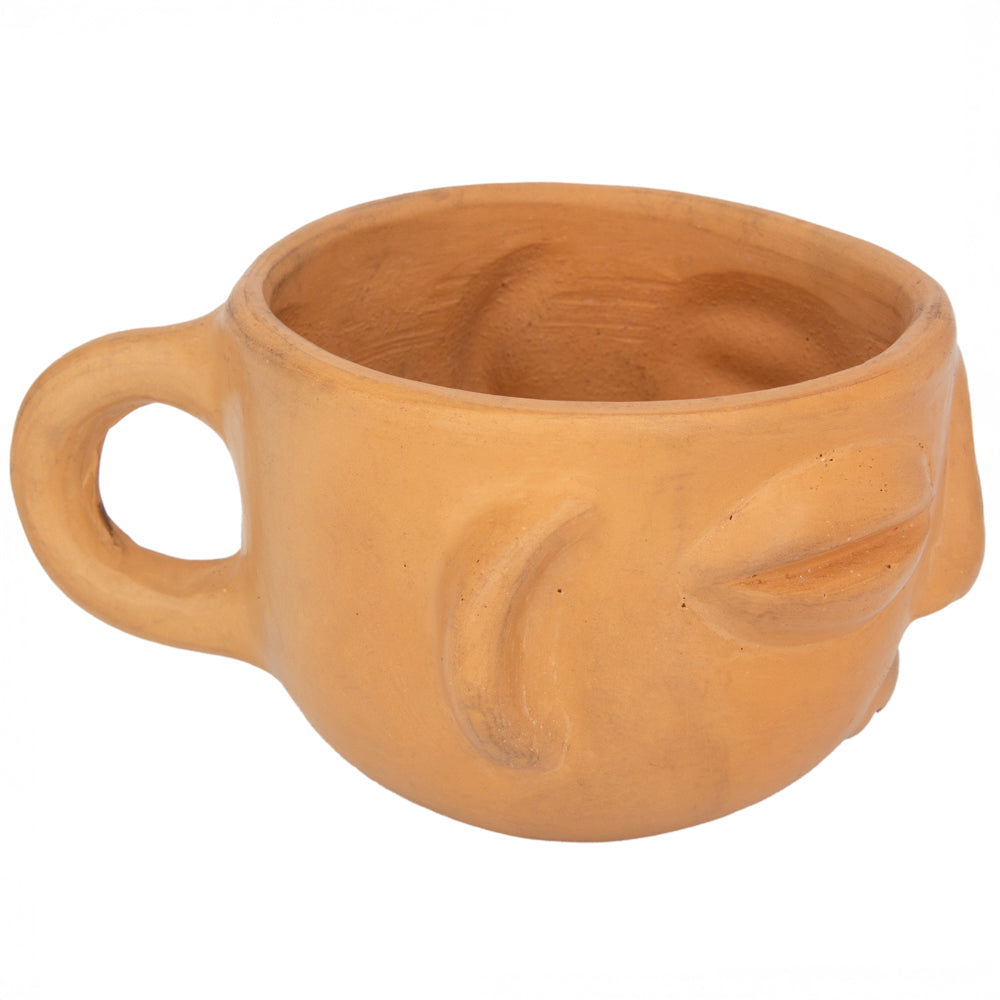 Natural Clay Face Mug