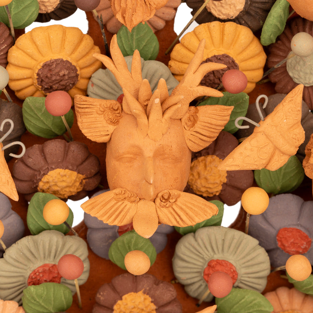 Máscaras Tree of Life Barro Pigmentado Clay Sculpture