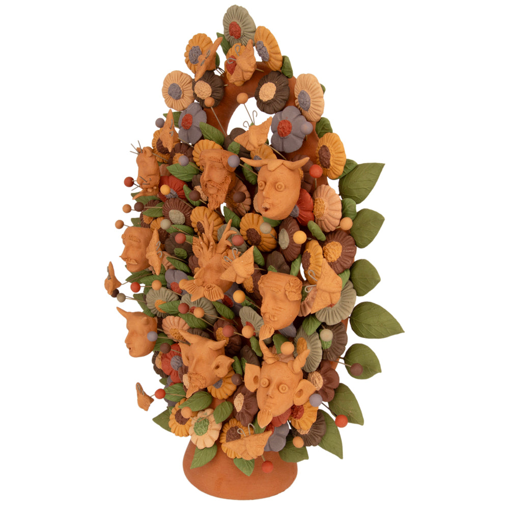 Máscaras Tree of Life Barro Pigmentado Clay Sculpture