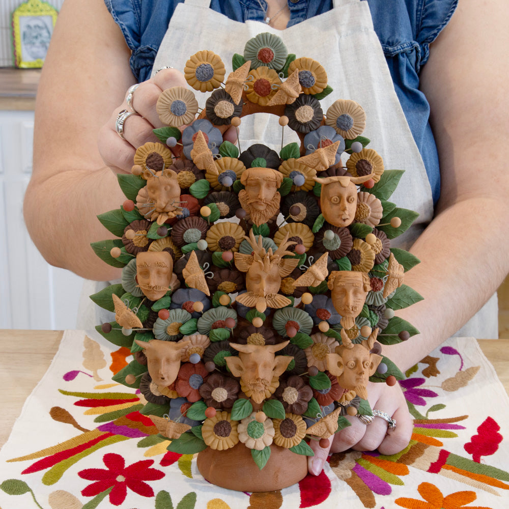 Mascáras Tree of Life Barro Pigmentado Clay Sculpture