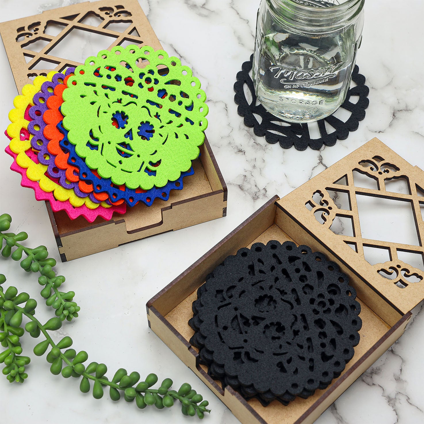 Felt "Papel Picado" Coasters (Set of 6)