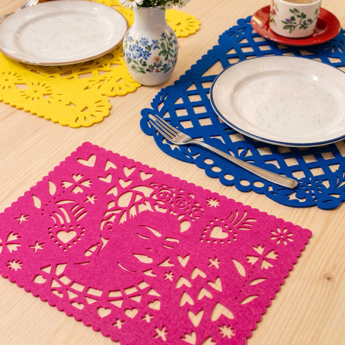 Felt "Papel Picado" Color Placemats (set of 6)