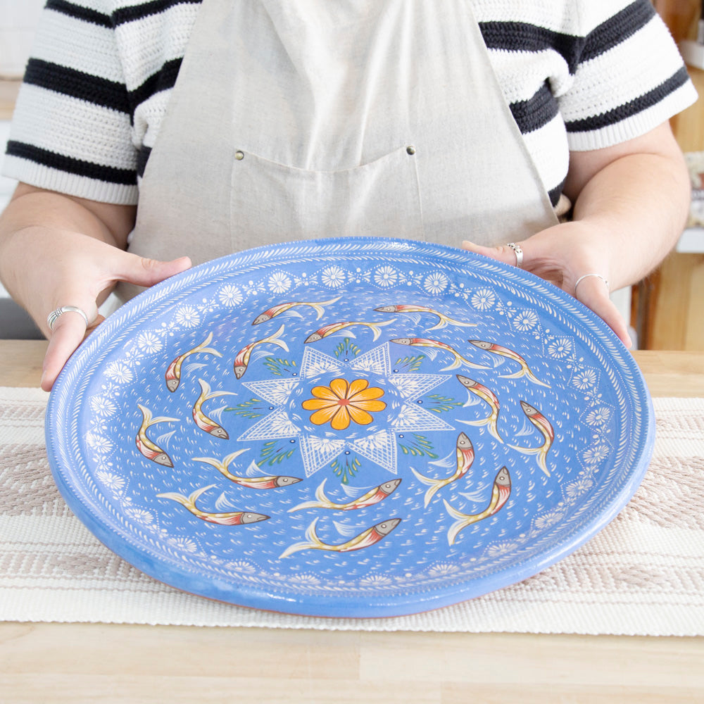 Peces de Capula Mandala Serving Platter