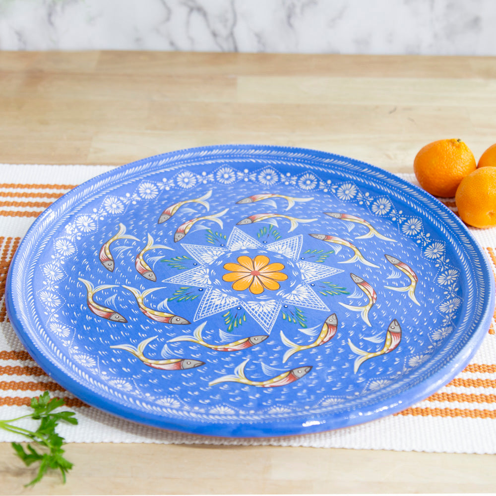 Peces de Capula Mandala Serving Platter