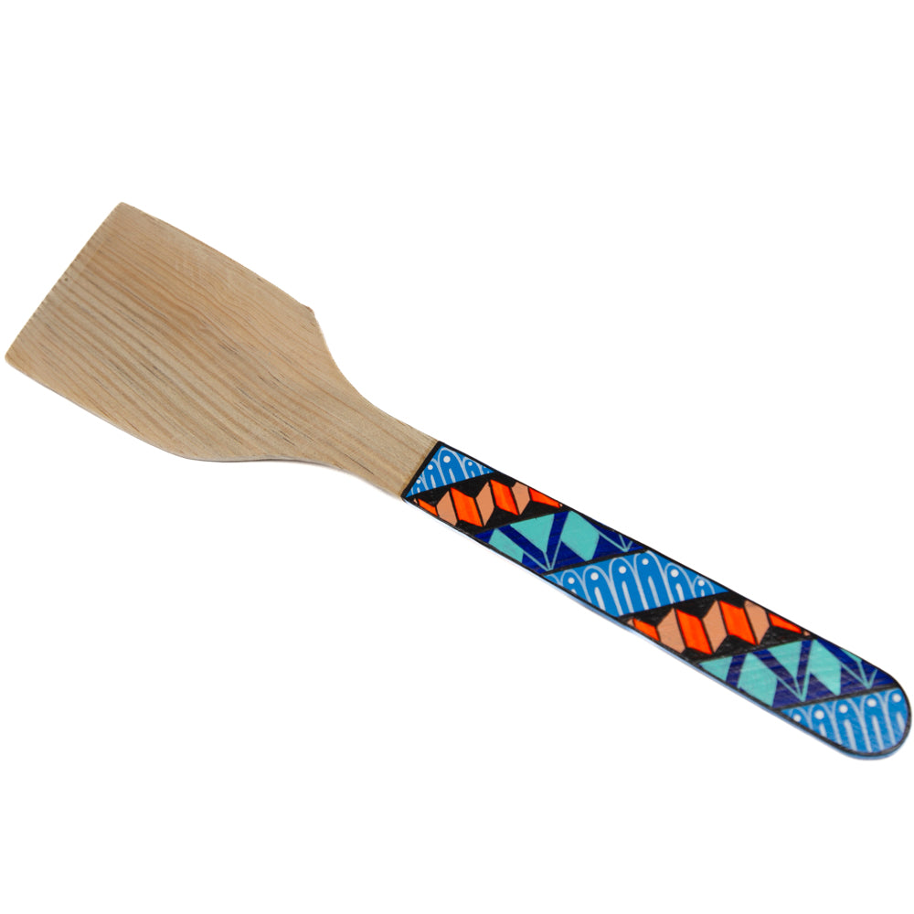 Colorful Hand-Painted Wooden Spatula