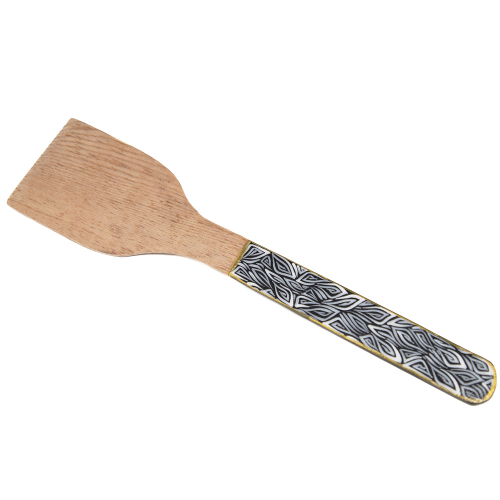 Colorful Hand-Painted Wooden Spatula